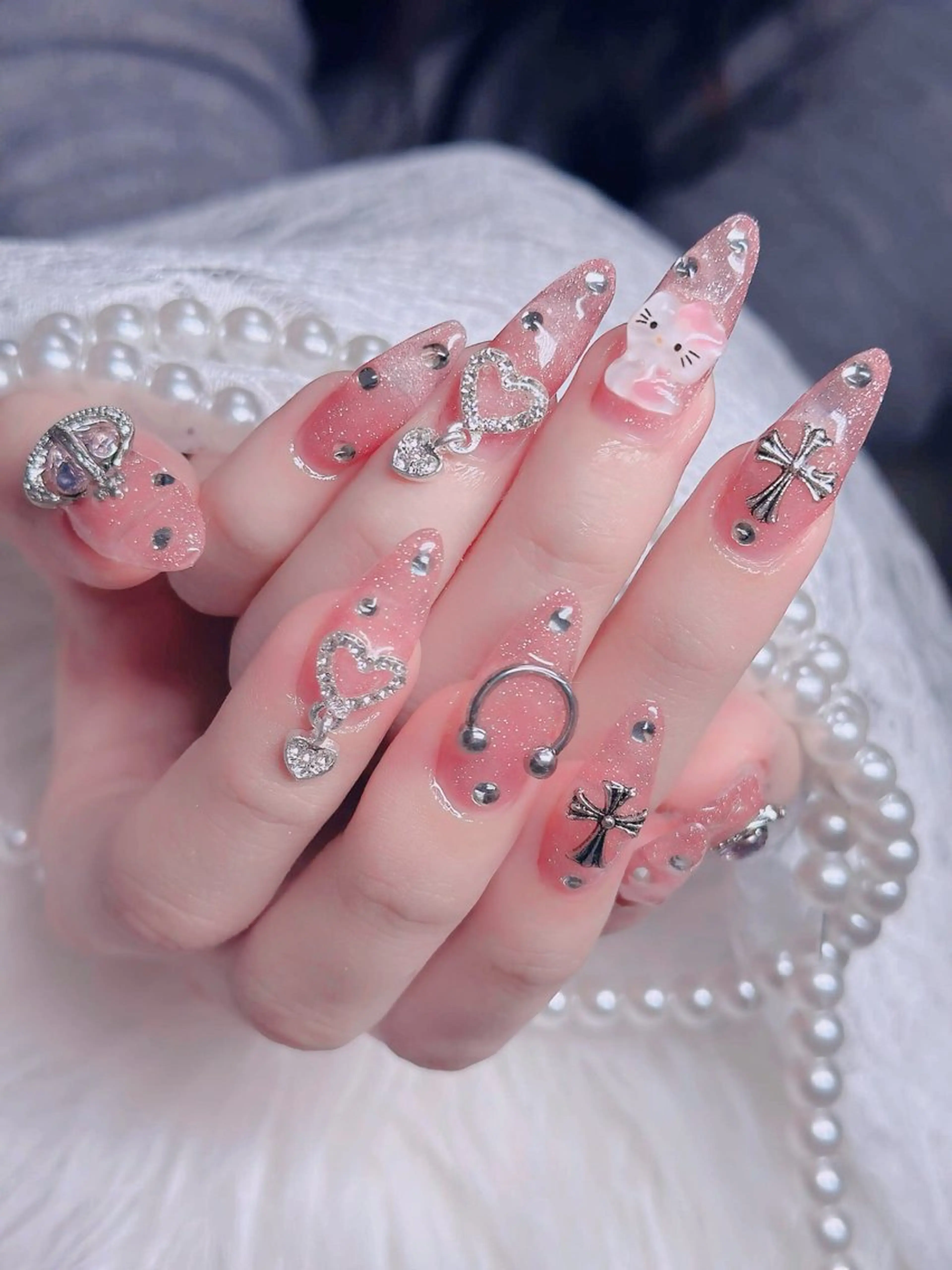 ネイル アートネイル 成人式 ジェルネイル ニュアンスネイル 夏ネイル ハンドネイル neco H.babynailのネイルデザイン