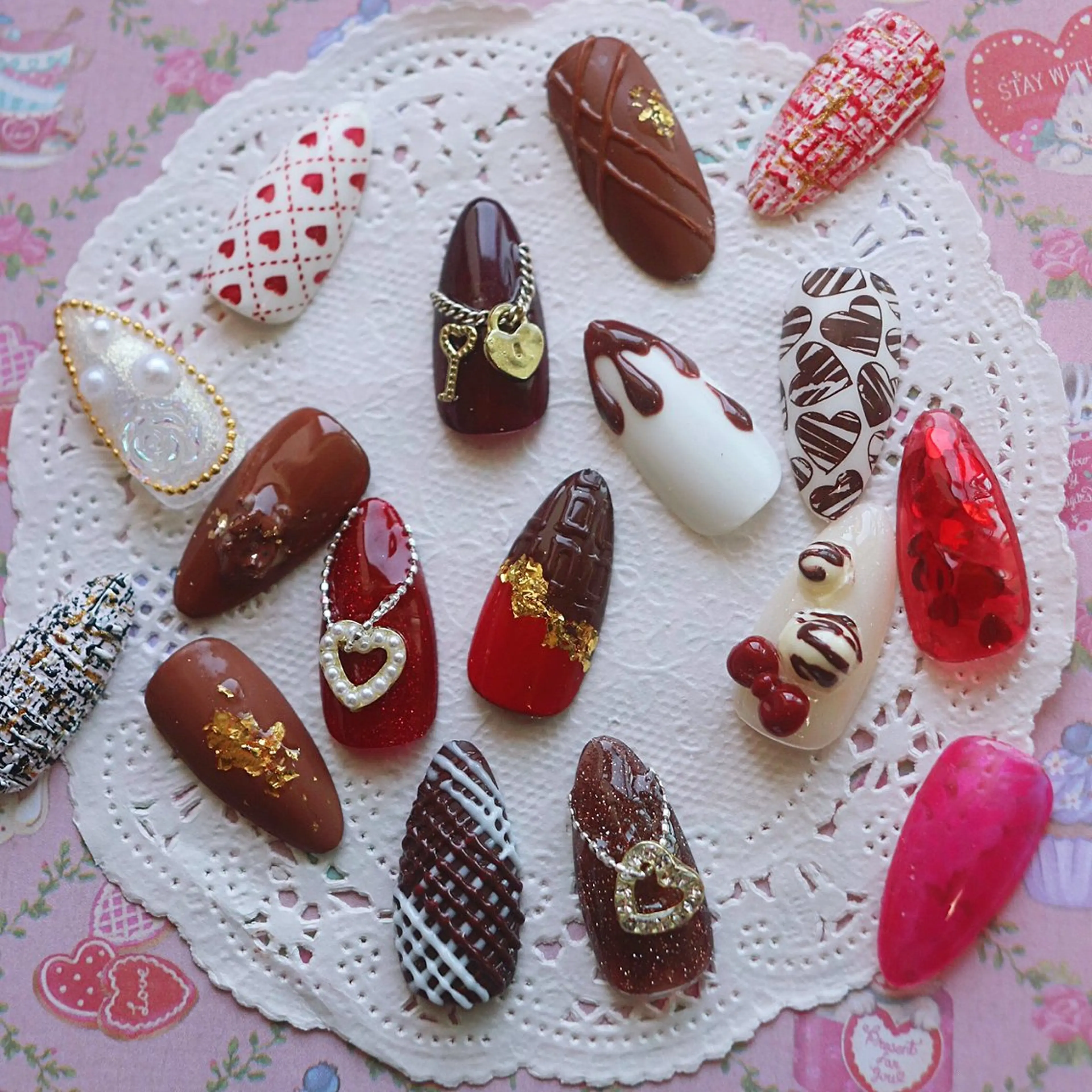 ネイル バレンタイン ハンドネイル ハンドケア Dreamer nailのネイルデザイン