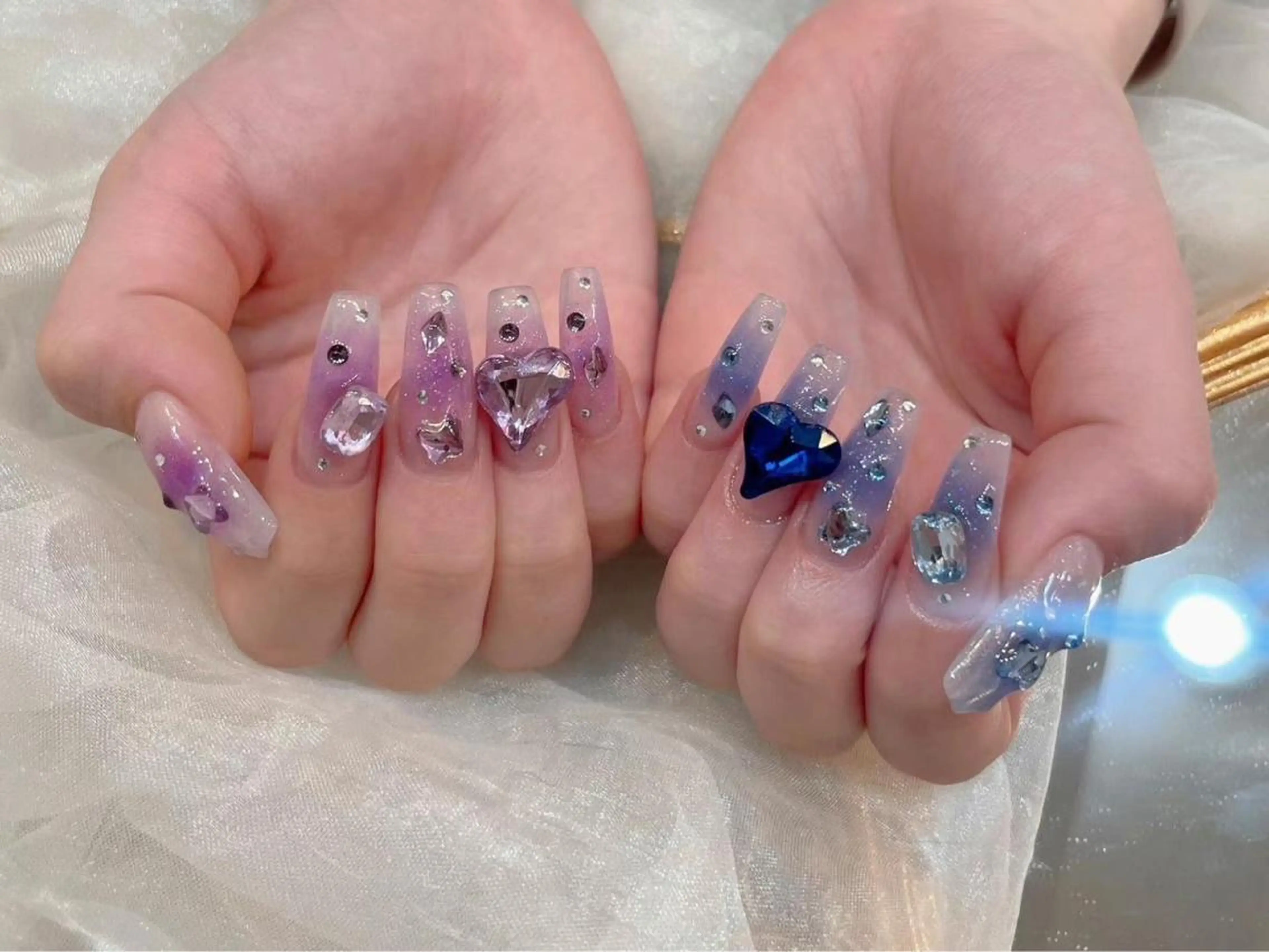 ネイル チークネイル ハート Babarla Nailのネイルデザイン