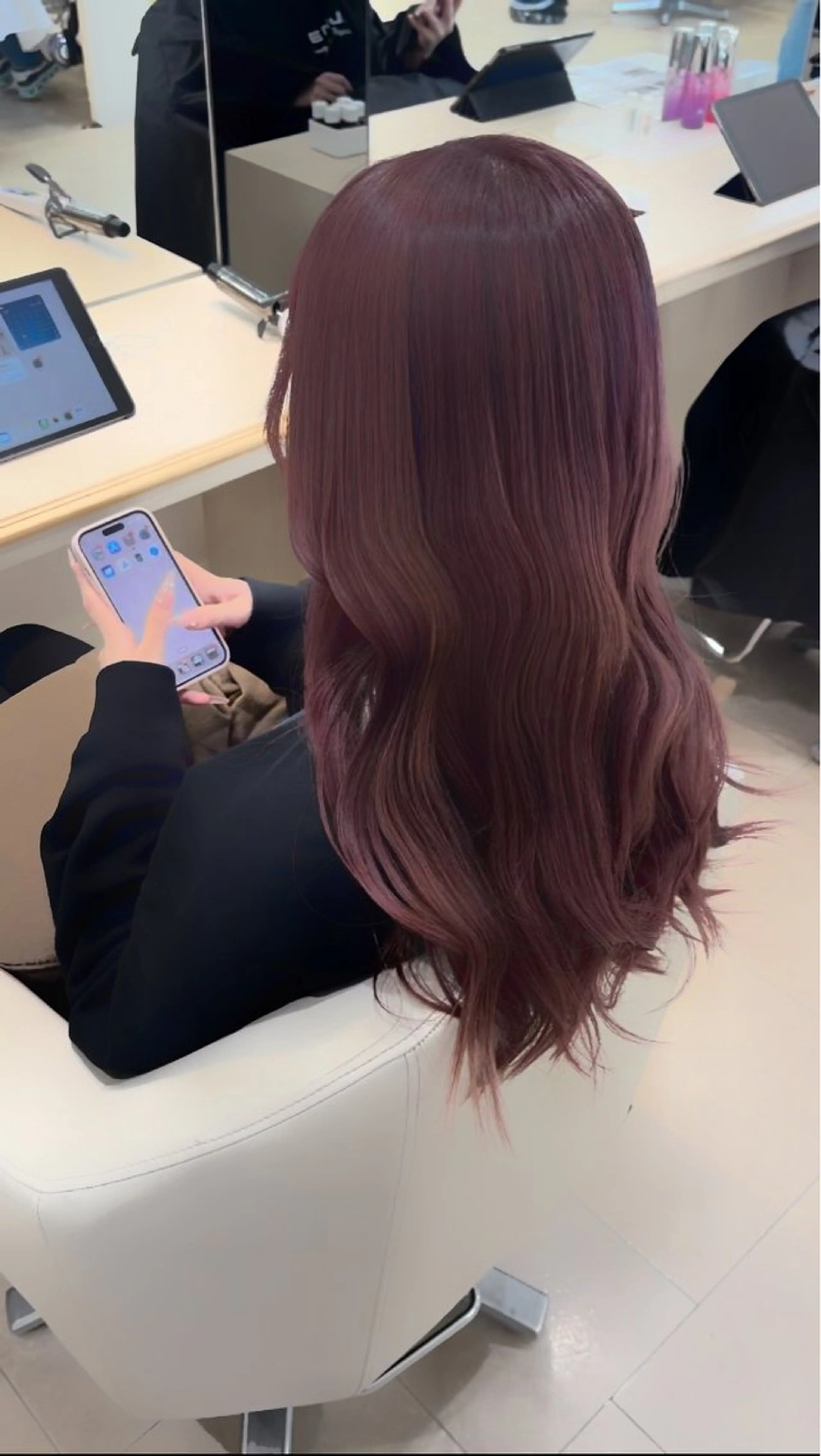 ロング カラー カット ヘアカラー 推し活/韓国/ブリー チカラーminamiのヘアスタイル