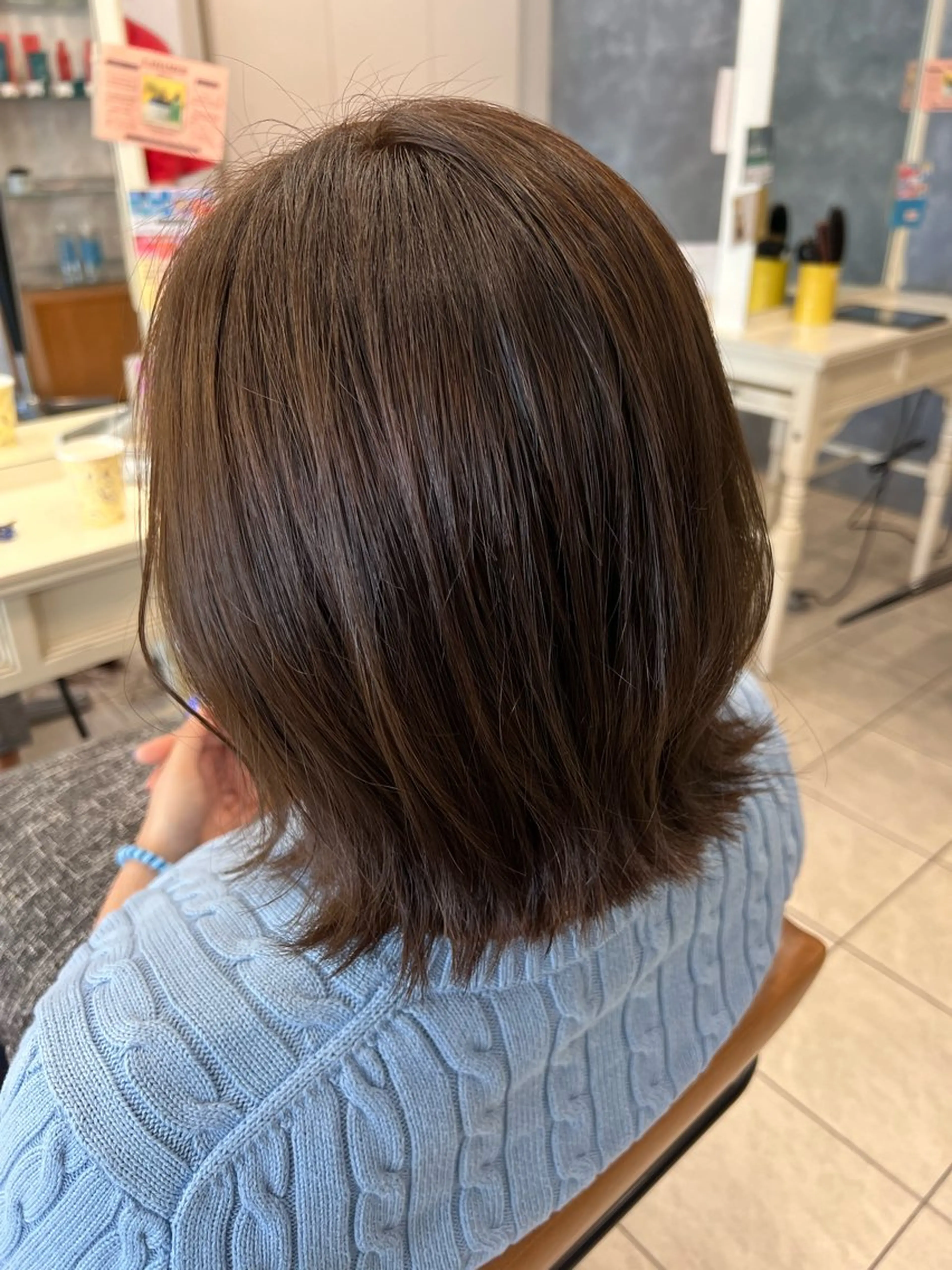 ミディアム カット ヘアカラー メンズカットグラデー ションカラー/ケイゴのヘアスタイル