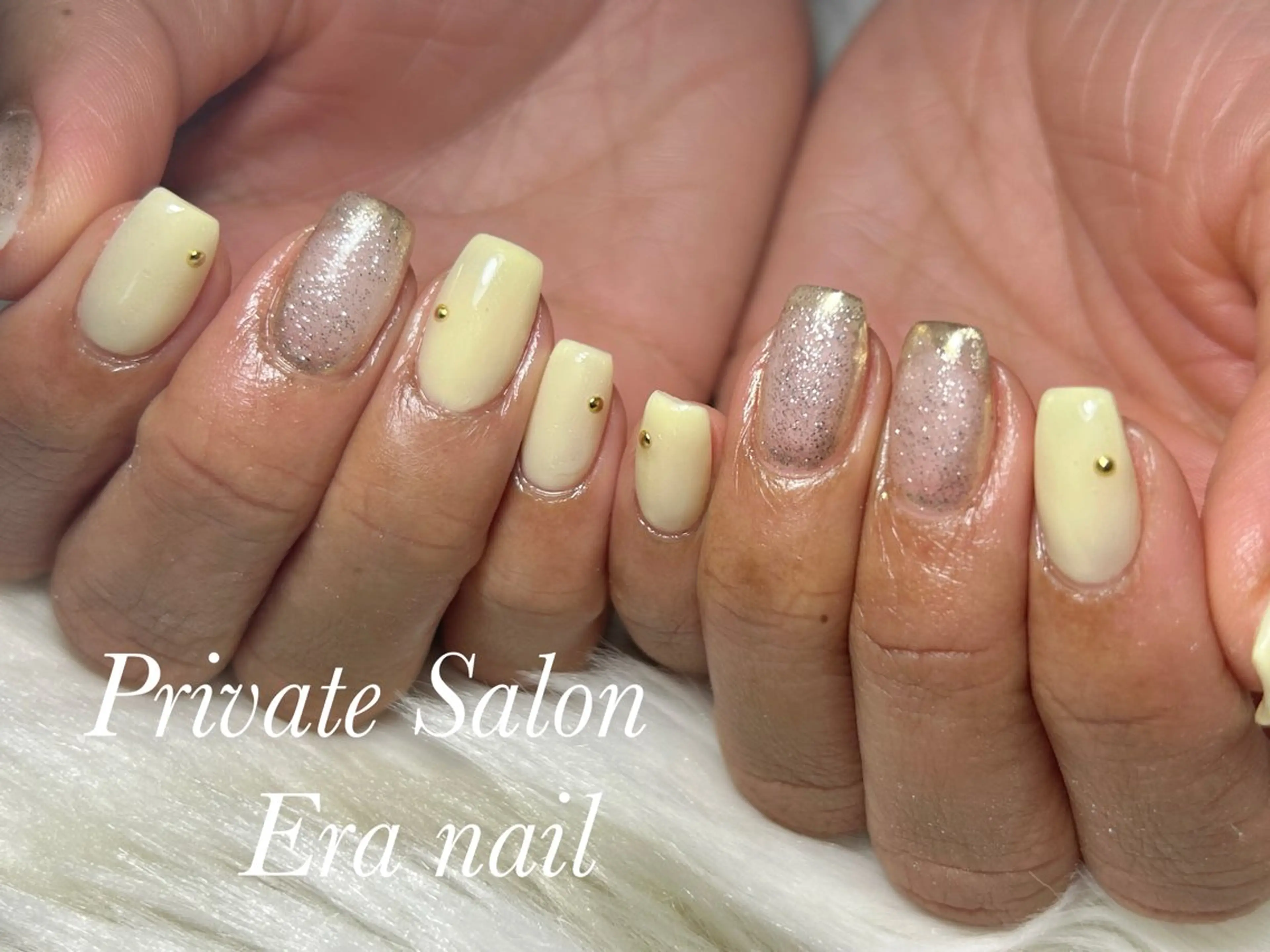 ネイル 黄色 ハンドネイル Era nailのネイルデザイン