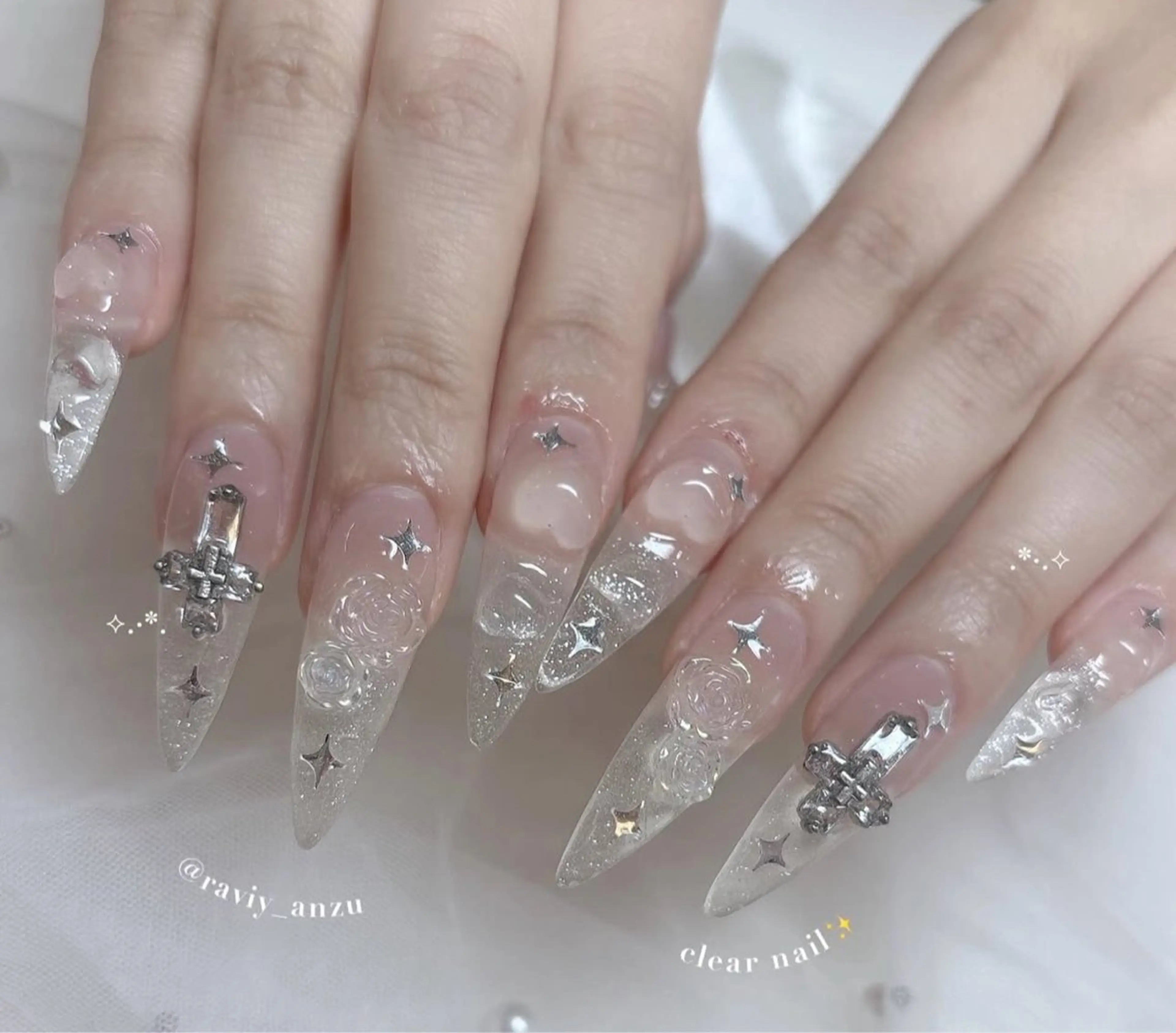 ネイル 韓国ネイル 持ち込み ニュアンスネイル ネイルチップ ハンドネイル TABI ANA.CHUOのネイルデザイン