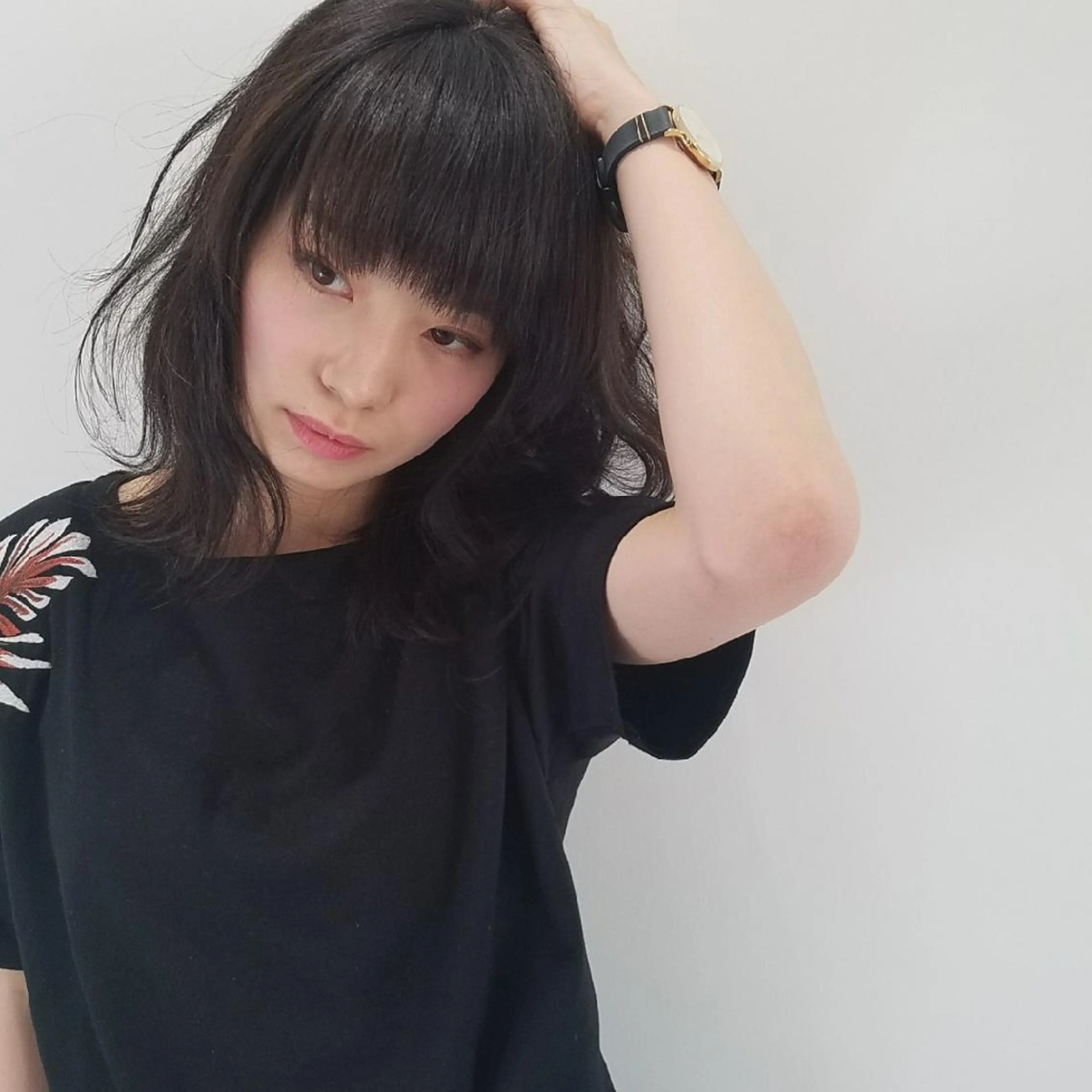 ミディアム カラー 加藤 拓麻のヘアスタイル