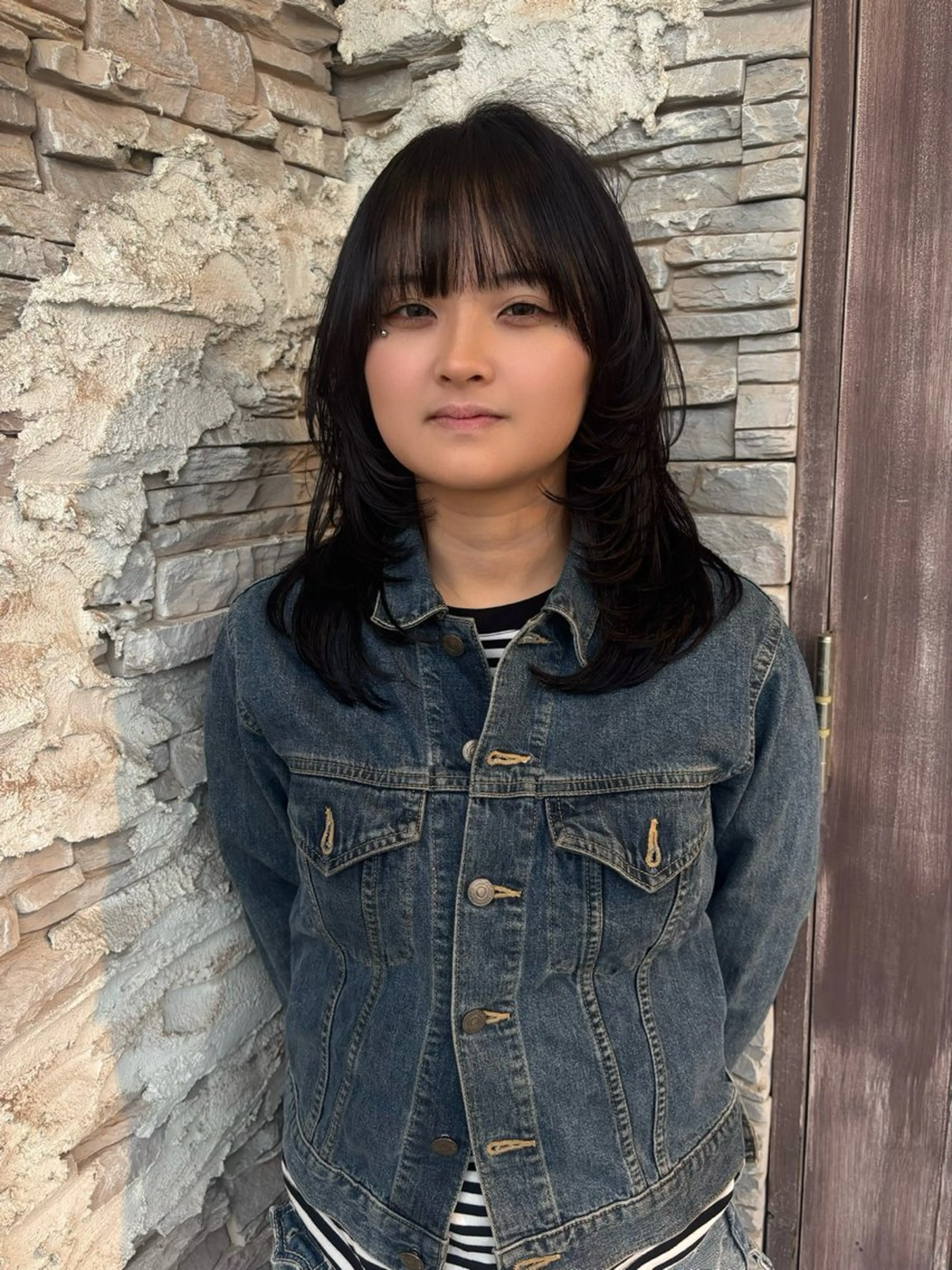 セミロング カット 曲がるストレート/ レイヤー/大野真央のヘアスタイル