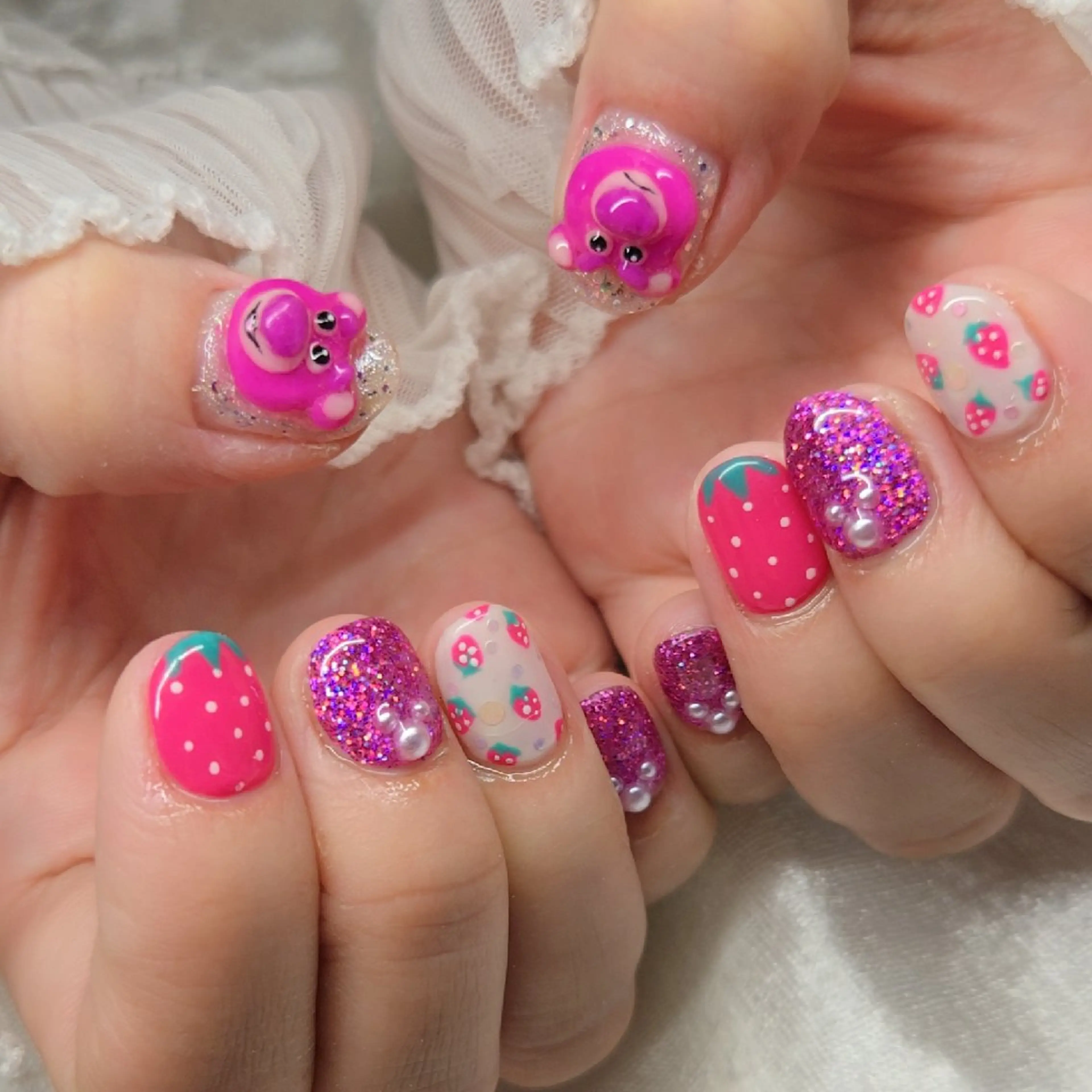 ネイル 春ネイル ハンドネイル Runanail.☽ 鶴ヶ峰　naruのネイルデザイン