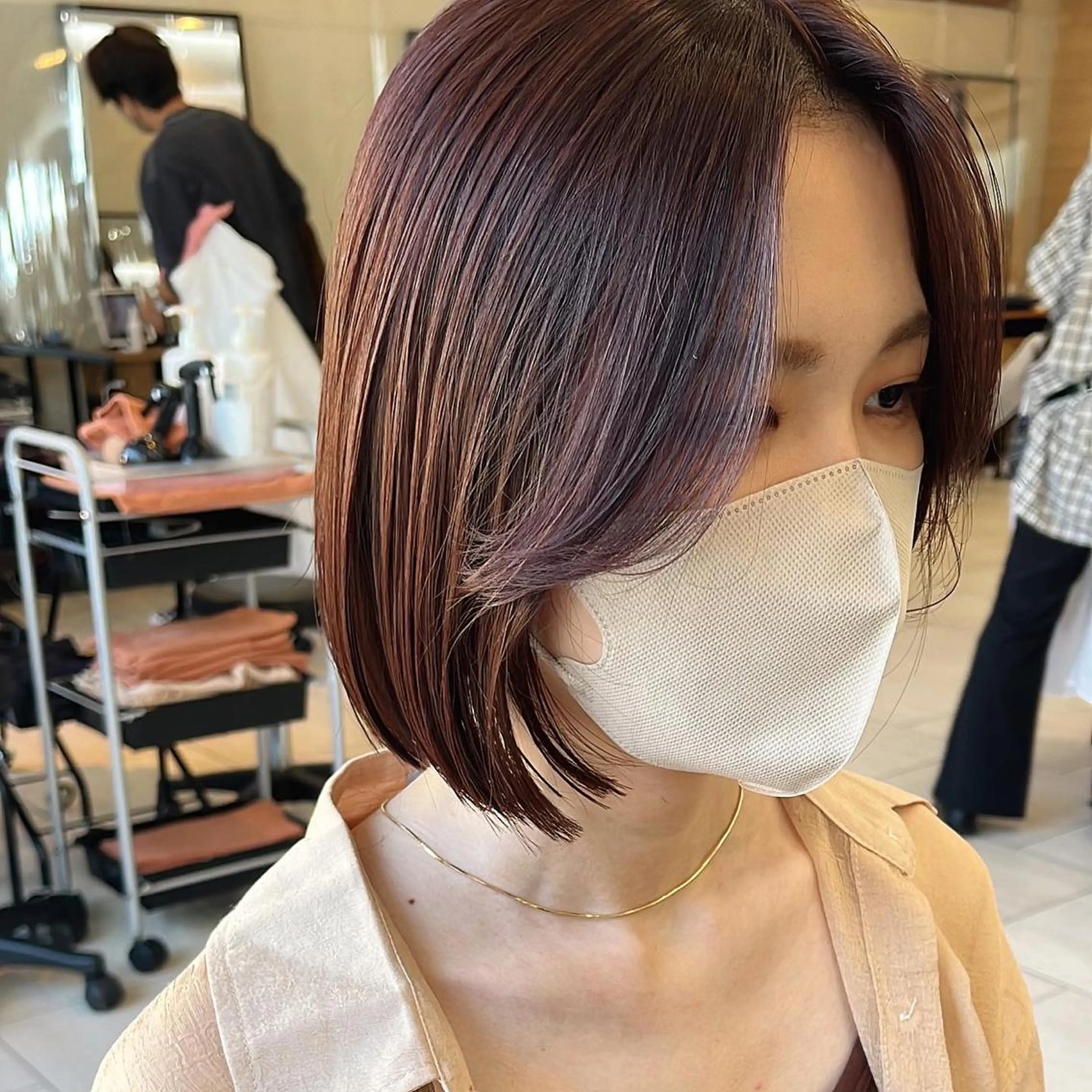 ミディアム カラー 🌱小顔ヘア/ボブ ミディアム/双葉🌱のヘアスタイル