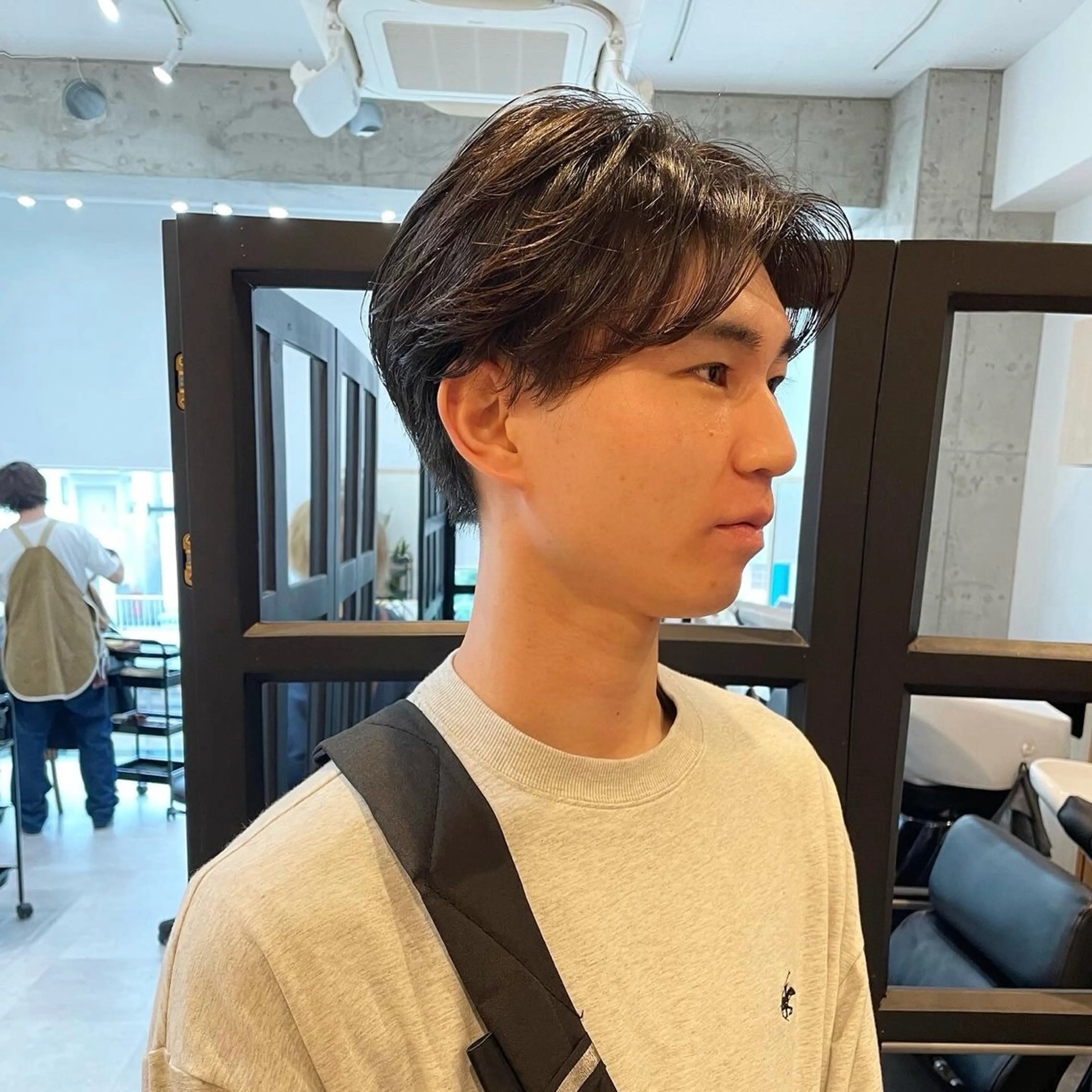 ショート メンズ センターパート 刈り上げ カット 堀江将太朗/恵比寿/ メンズカットのヘアスタイル