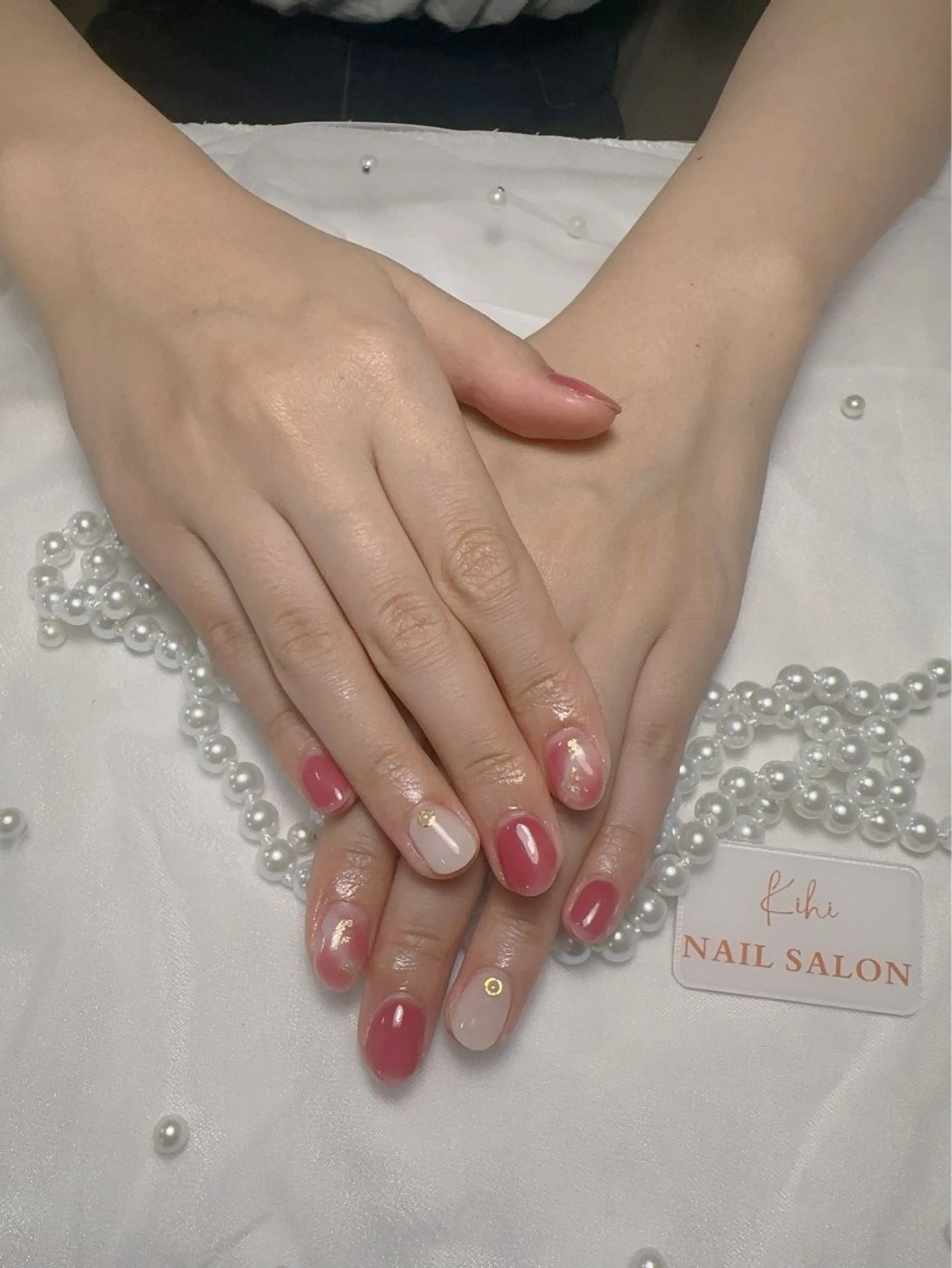 ネイル アートネイル フレンチネイル ジェルネイル グラデーション 韓国ネイル ハンドネイル ハンドケア さくら💮💮 【オフ無料】のネイルデザイン