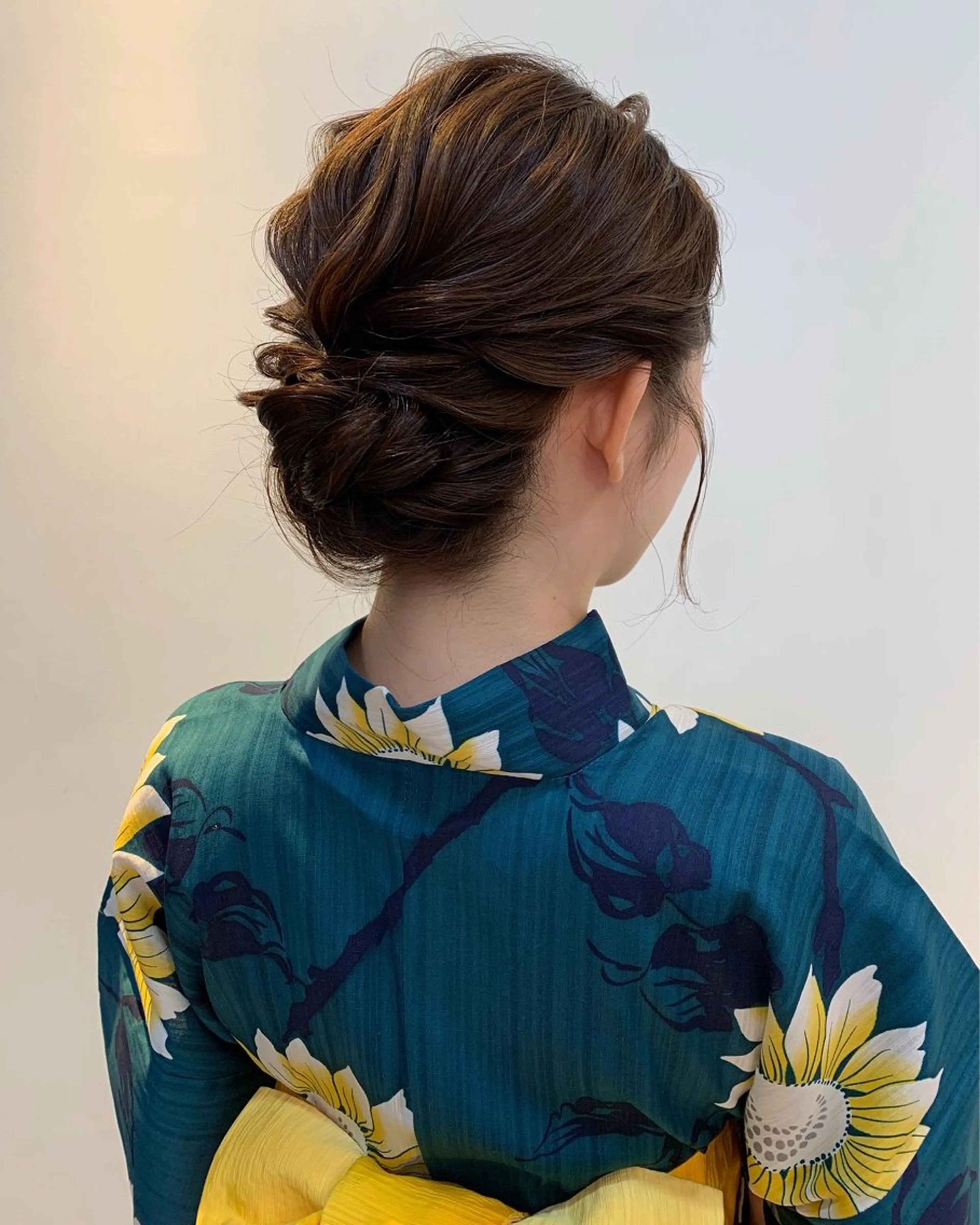 セミロング ヘアアレンジ 浴衣 takebuchi harukaのヘアスタイル