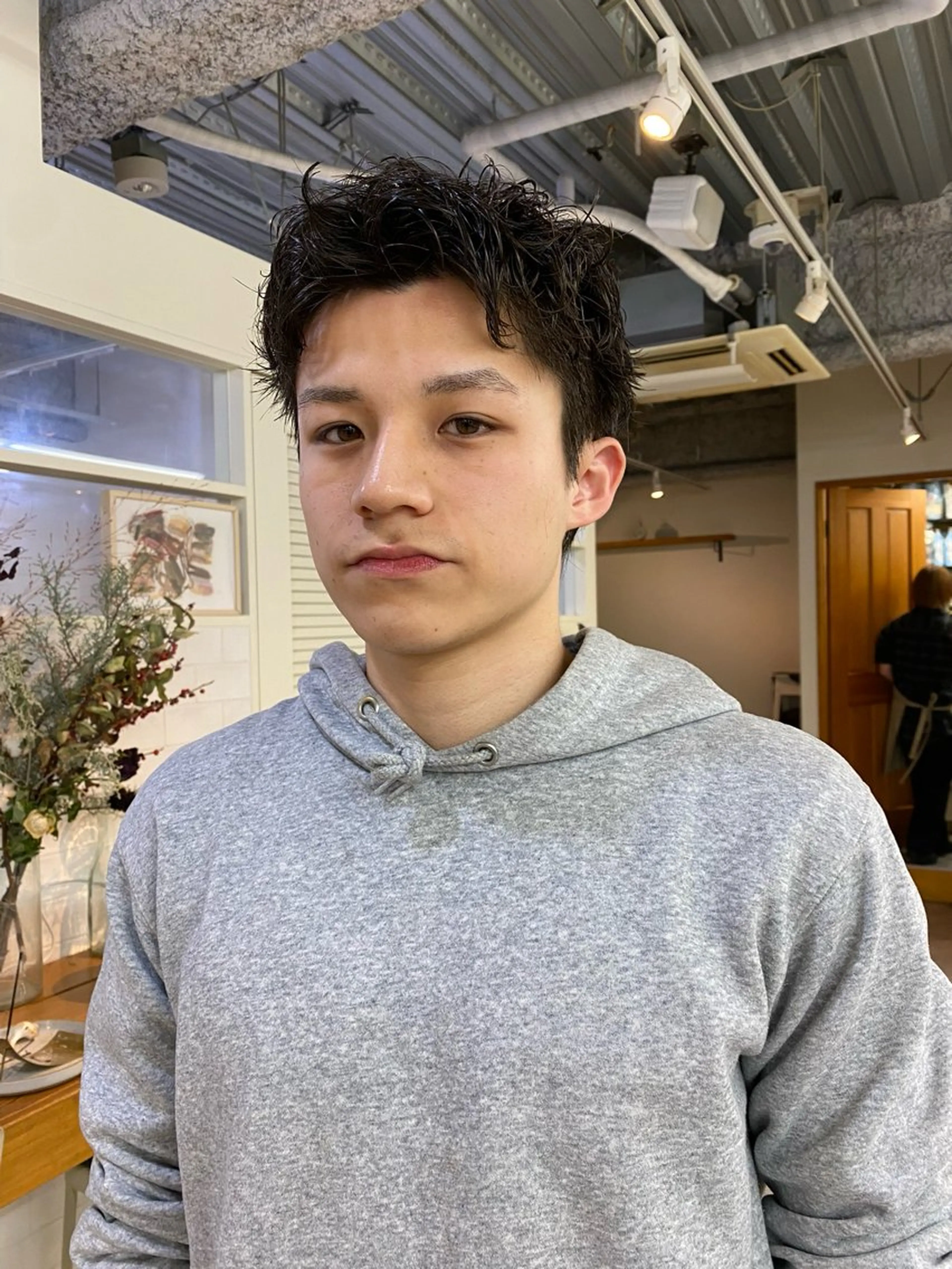 ショート パーマ メンズ カット パーマ トリートメント ヘッドスパ おしゃれパーマ メンズ特化/みーまんのヘアスタイル