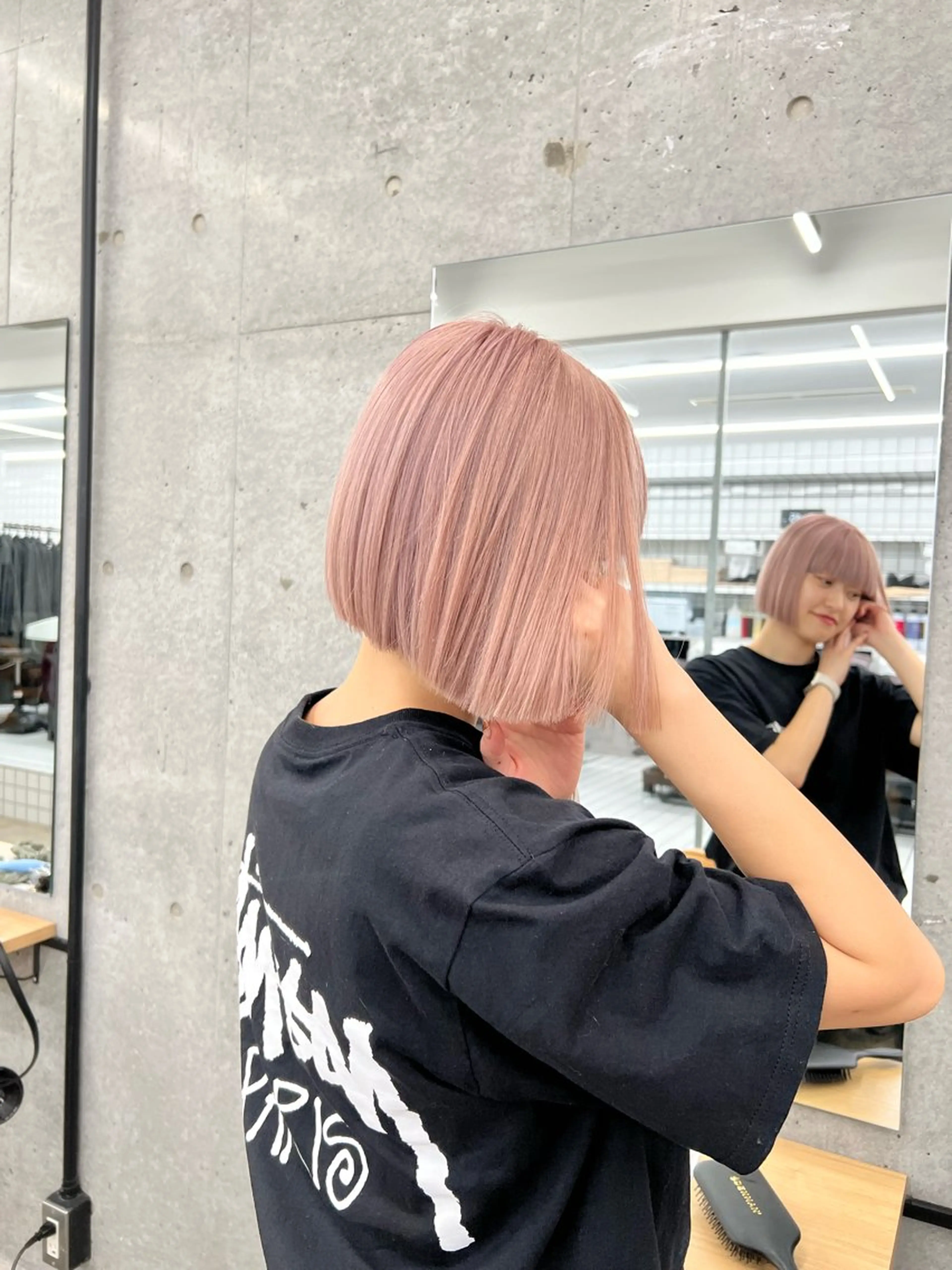 ミディアム カラー ハイトーンカラー 長田 すみれ子のヘアスタイル