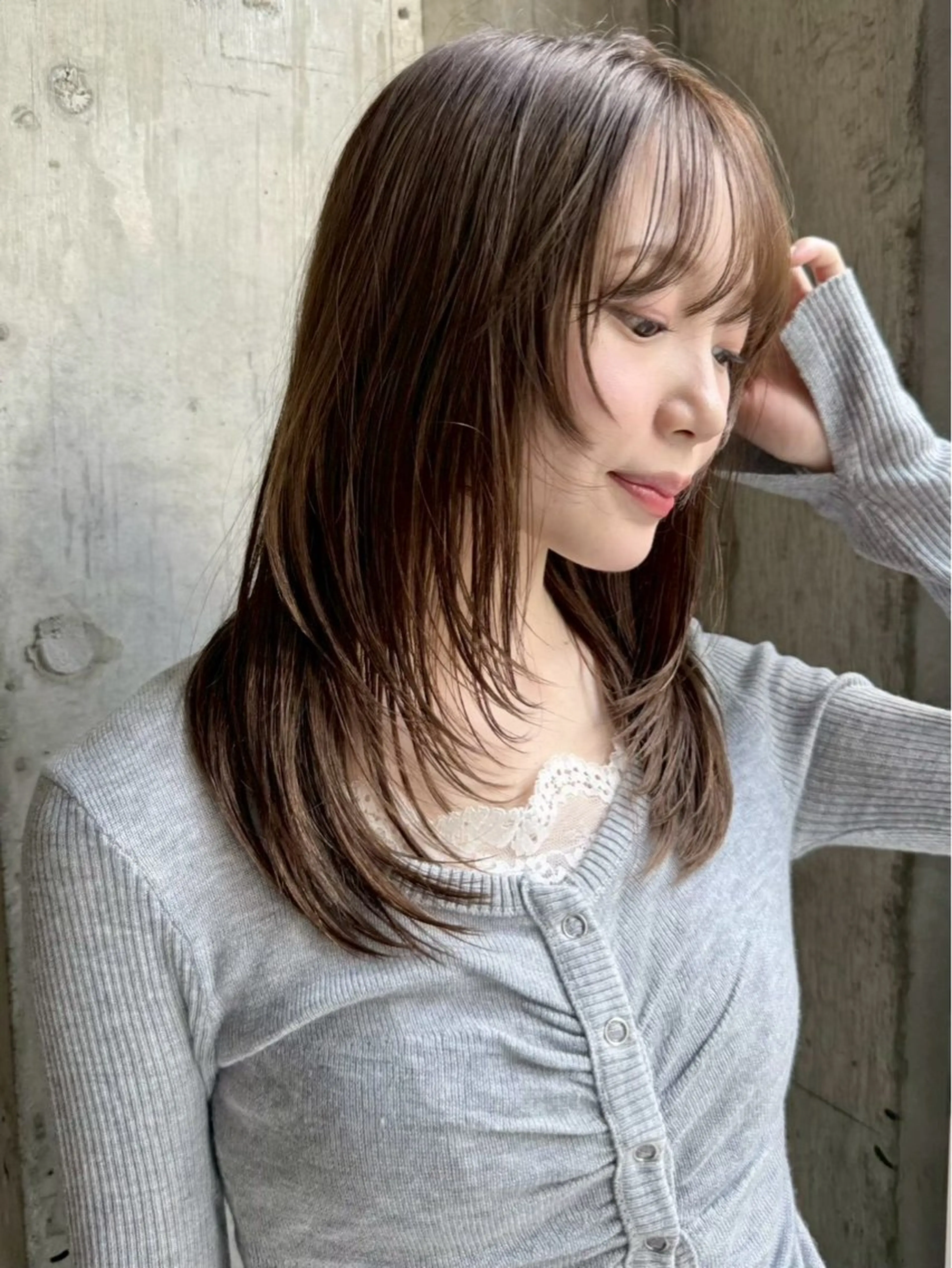 ロング ヘアカラー トリートメント 下形 歩愛のヘアスタイル