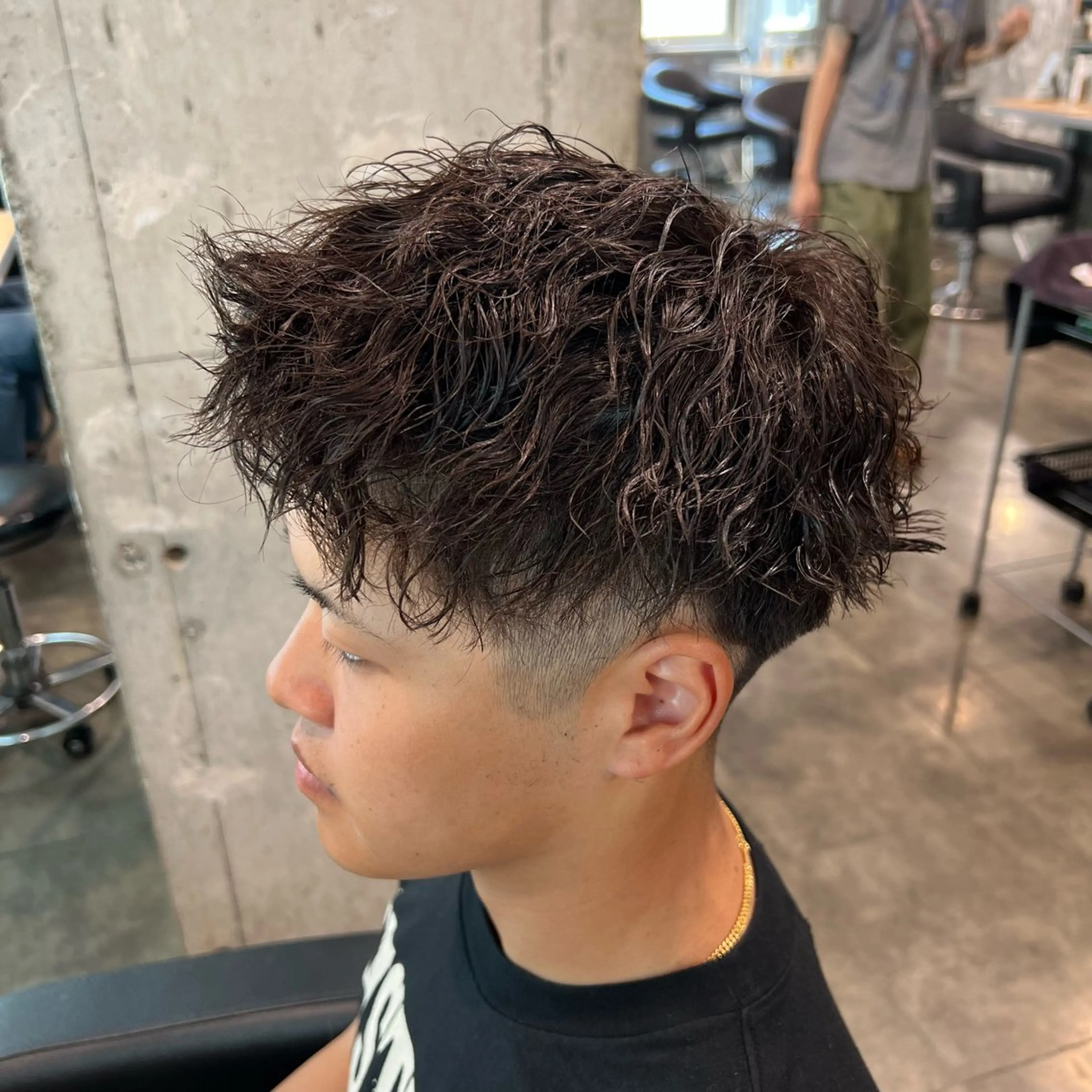 ショート カラー パーマ ヘアアレンジ メンズ キッズ アップバング センターパート メンズハイライト マッシュ メンズパーマ 🔷横浜1のパーマ 職人🔷将太郎のヘアスタイル