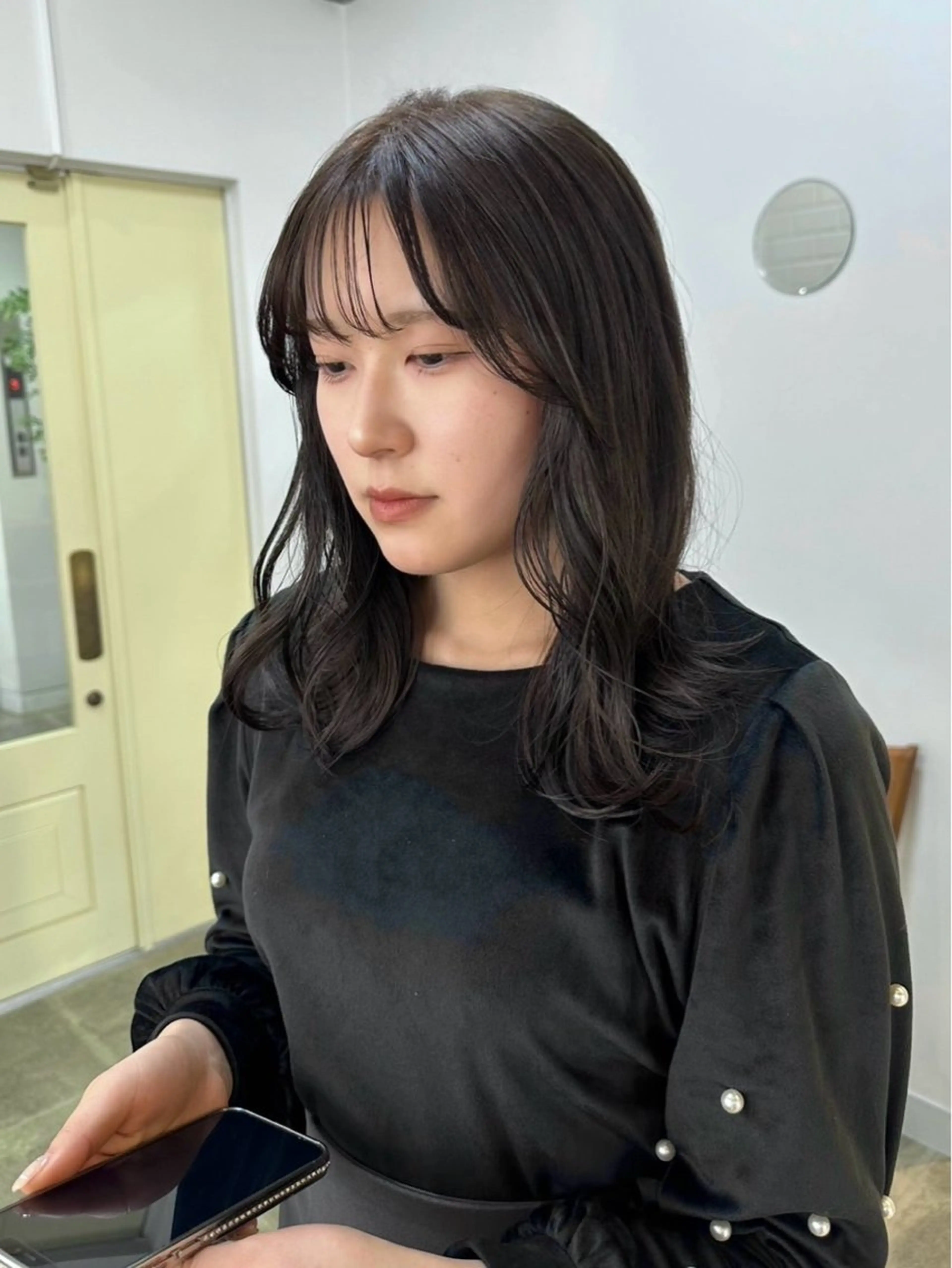 セミロング カラー ブラウンカラー ダークブラウン カット ヘアカラー 四日市/レイヤー /似合わせカットのヘアスタイル