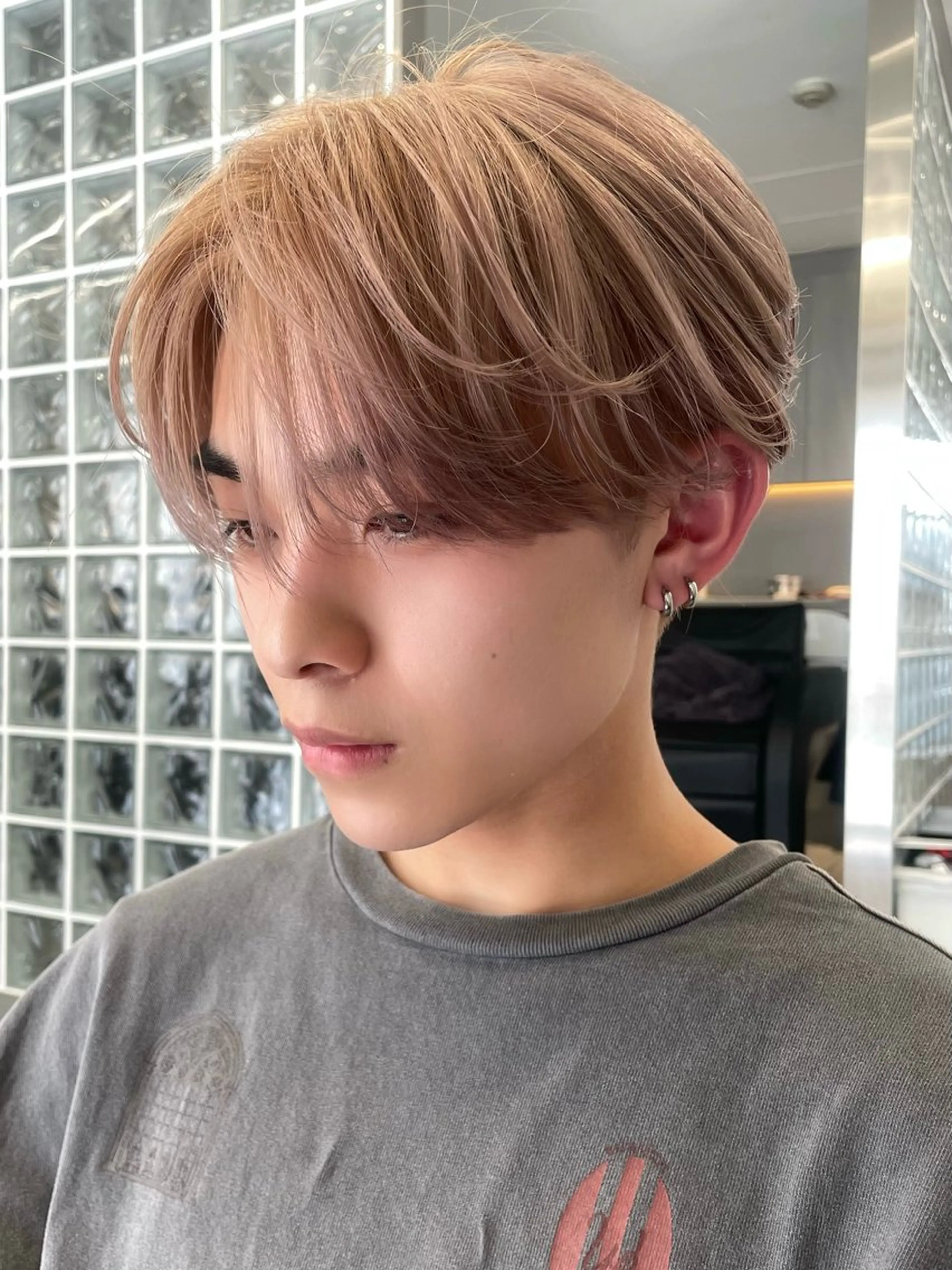 ショート カラー メンズ カット ヘアカラー トリートメント メンズブリーチ カラーhirokoのヘアスタイル