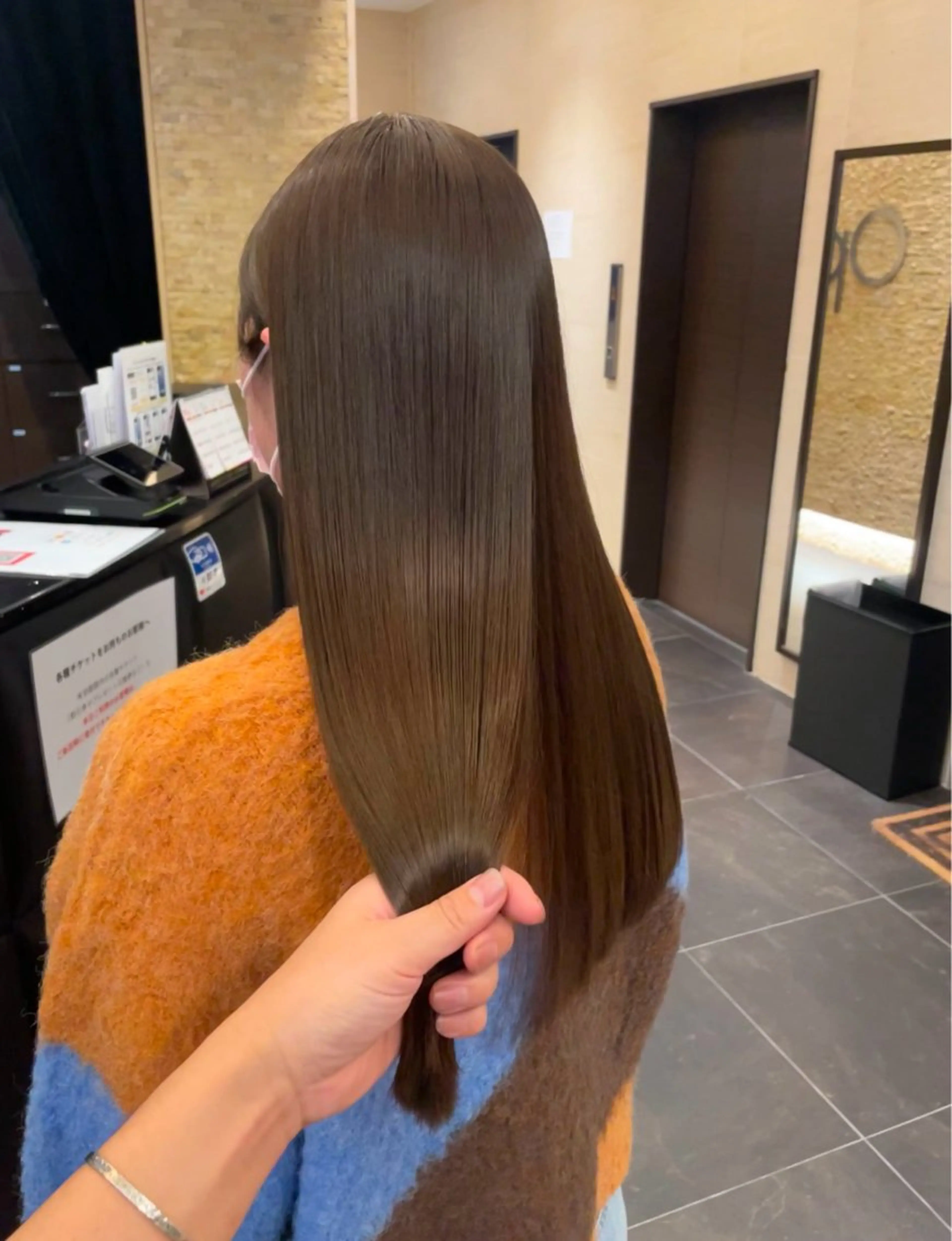 【美髪人気メニュー】縮毛矯正+カラーカット+オージュアTRの写真