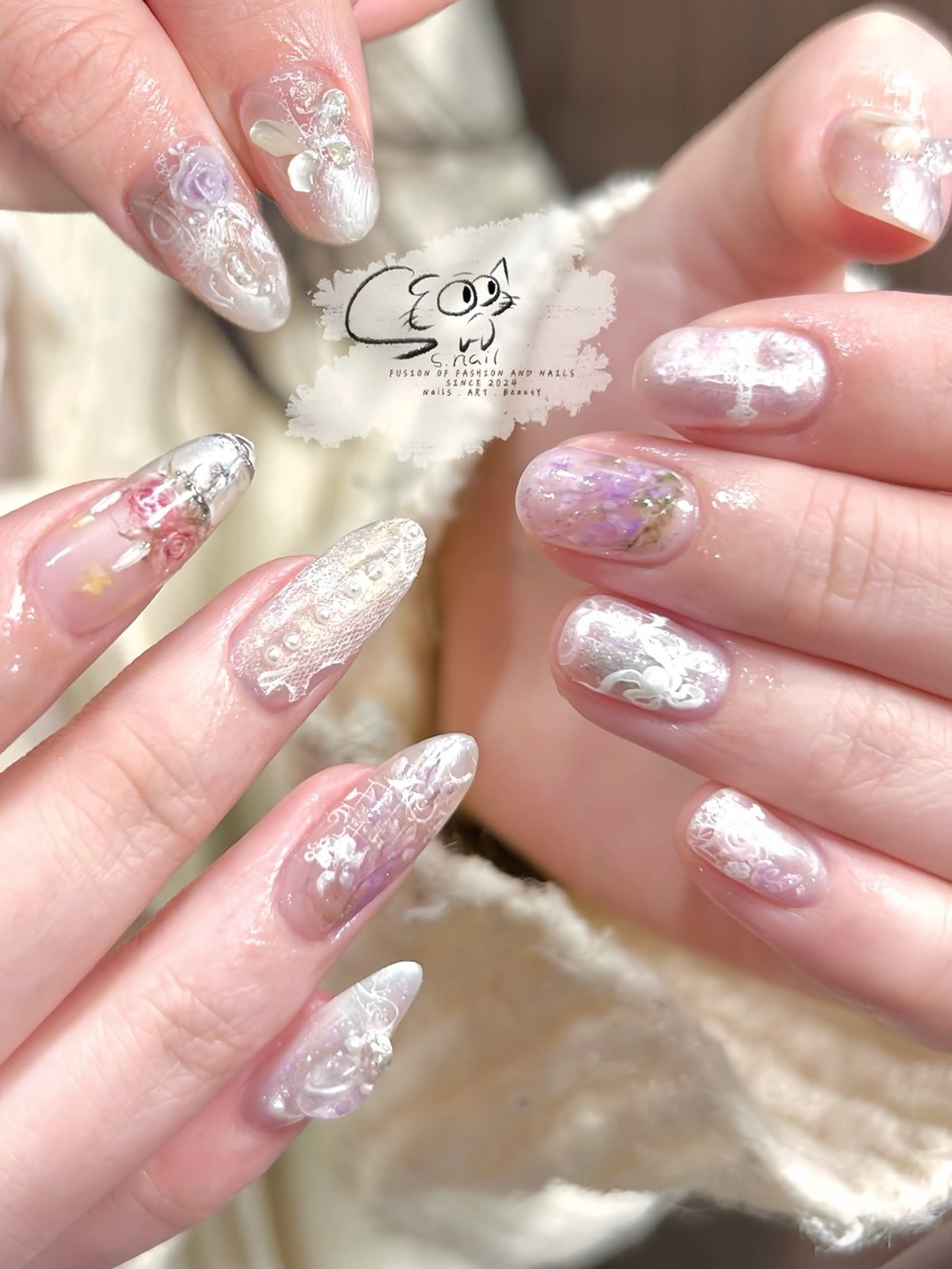 ネイル アートネイル チークネイル フレンチネイル グラデーション マグネットネイル S.nail _のネイルデザイン