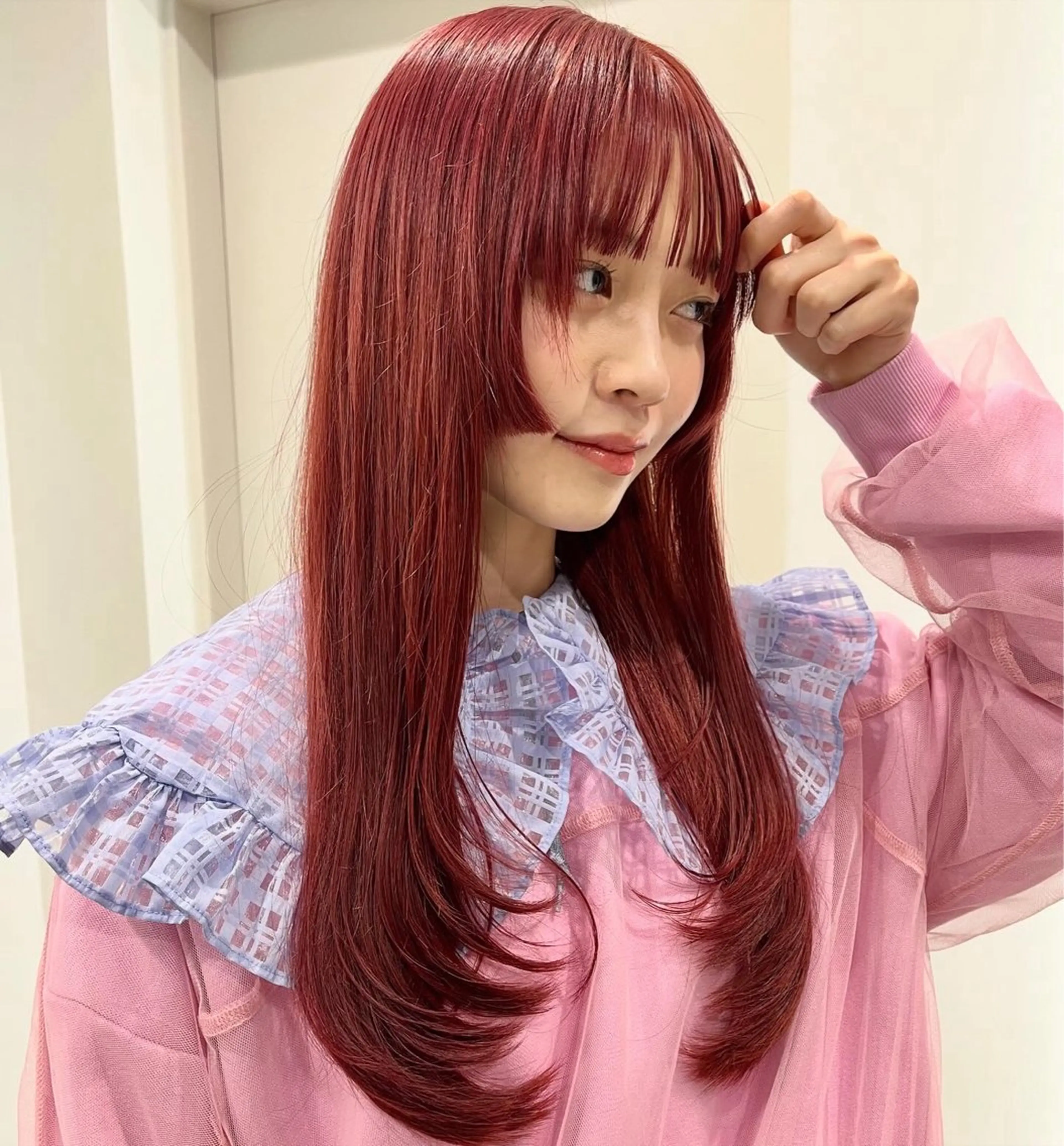 ロング カラー 縮毛矯正/ハイトーン /パーマ/せき🧸のヘアスタイル