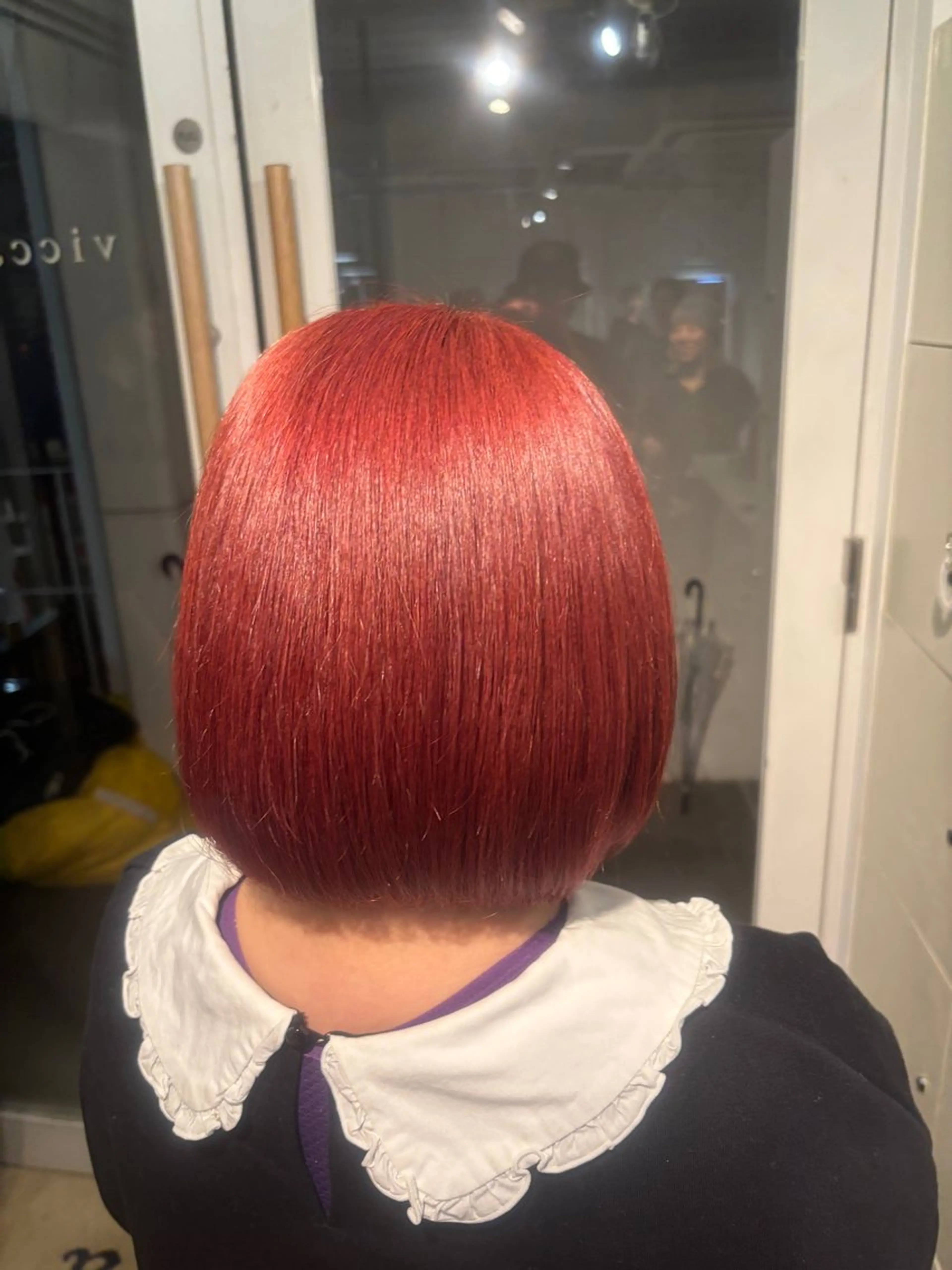 ショート カラー ブリーチ レッドカラー Rui /池袋/モデル募集中のヘアスタイル