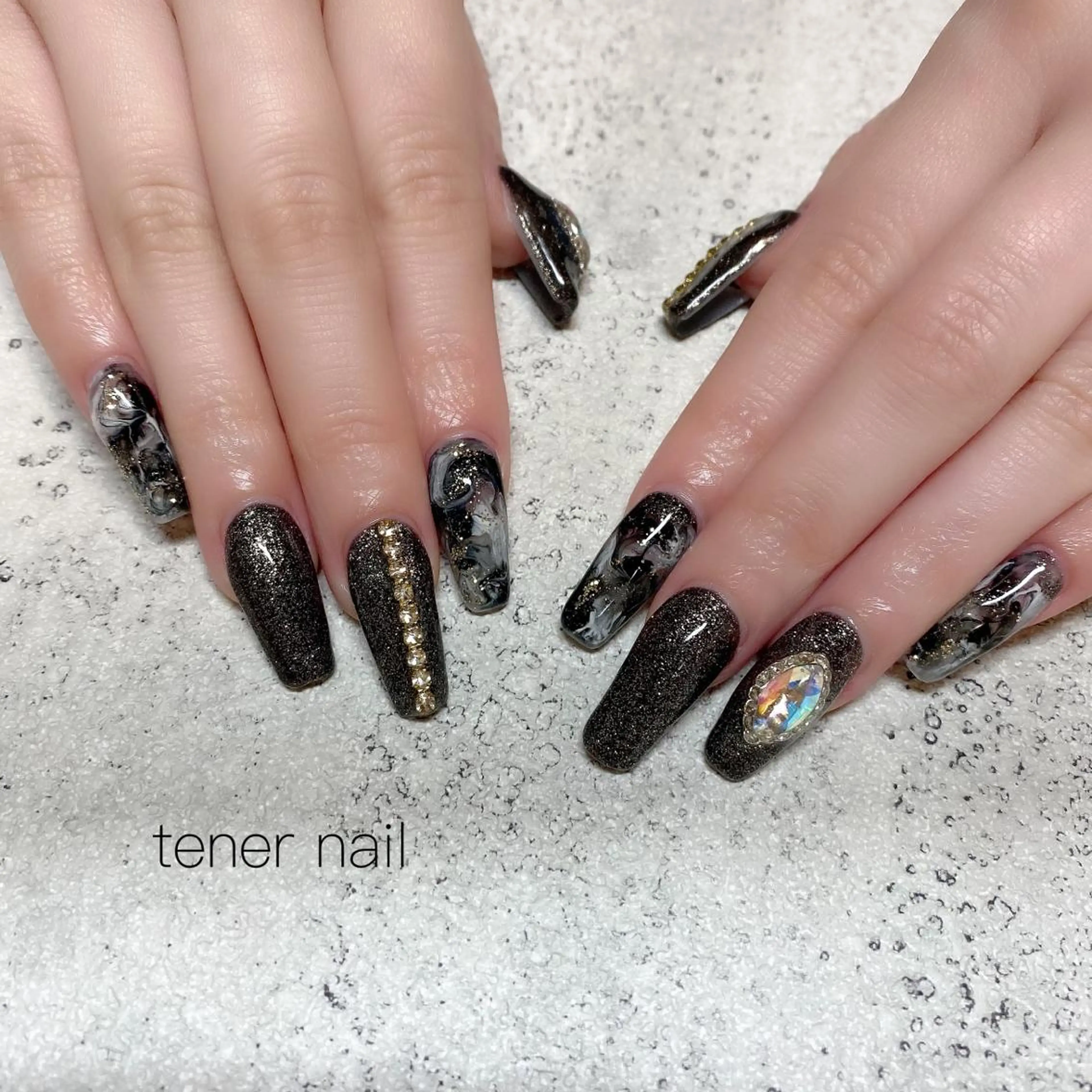 ネイル 大理石ネイル(マーブル) テネルネイル tener nailのネイルデザイン