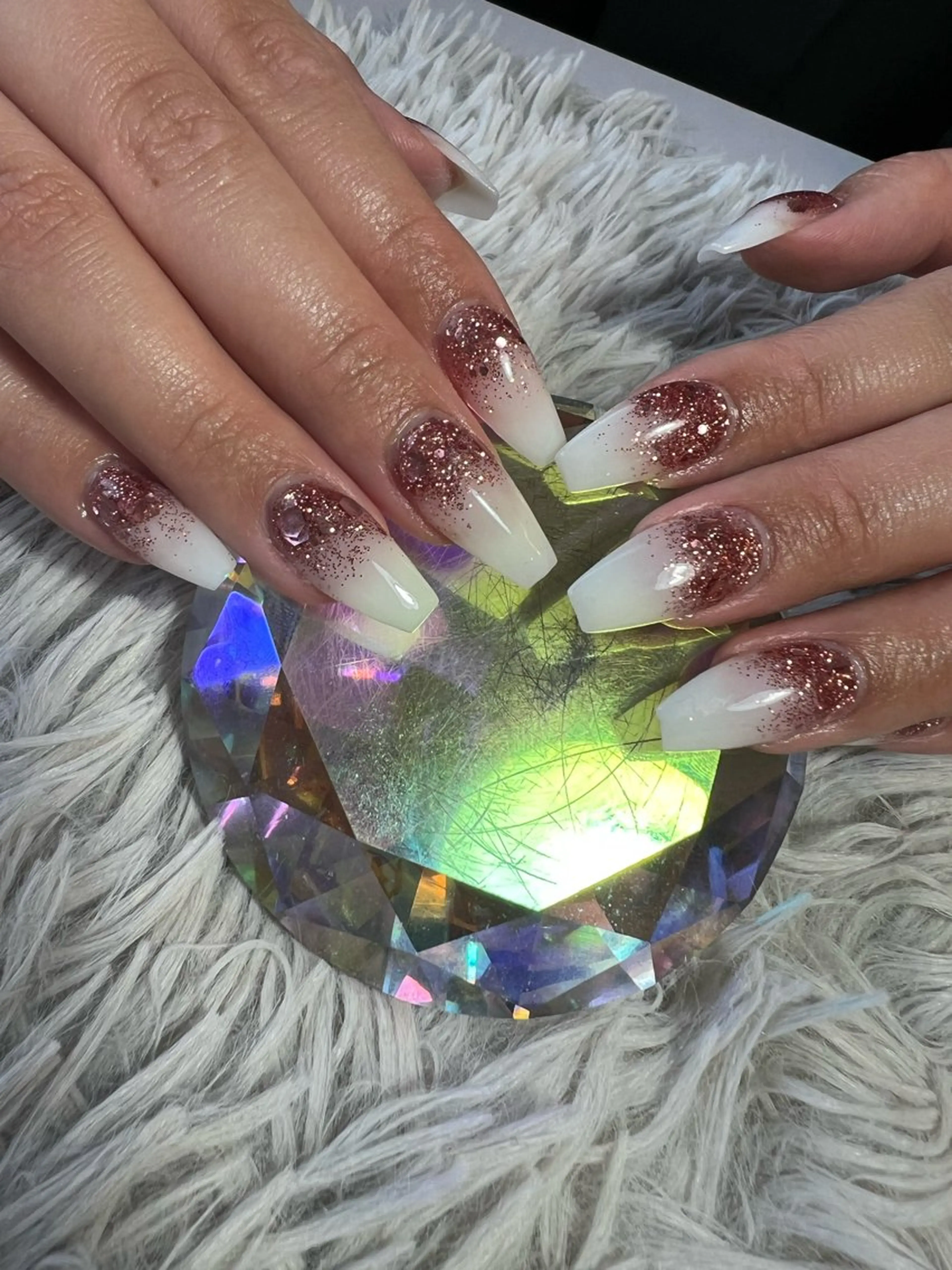 ネイル グラデーション スカルプネイル ハンドネイル シェヌネイル JURAのネイルデザイン