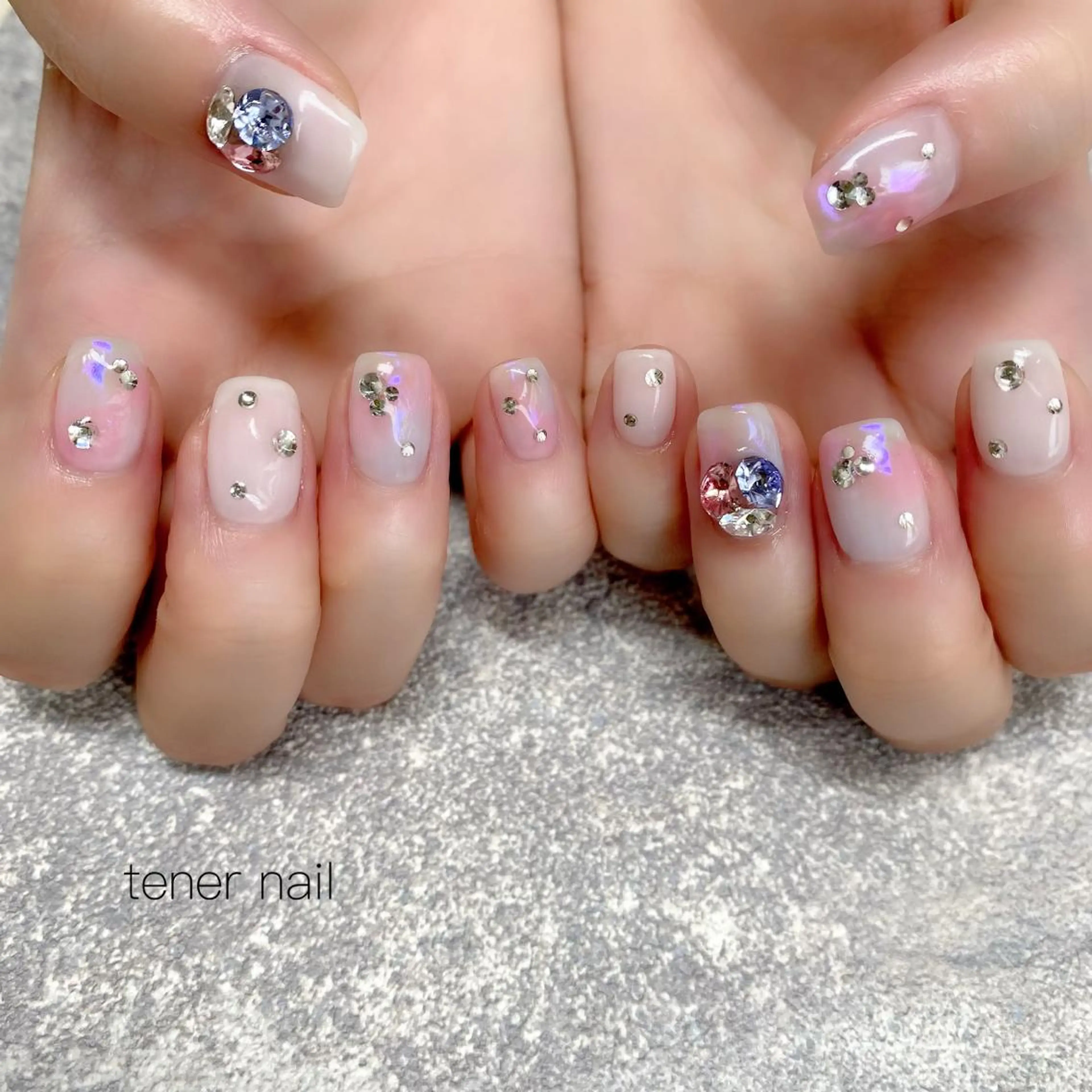 ネイル オーロラネイル ワンホンネイル tener  nail  テネルネイル所属・テネルネイル tener nailのネイルデザイン