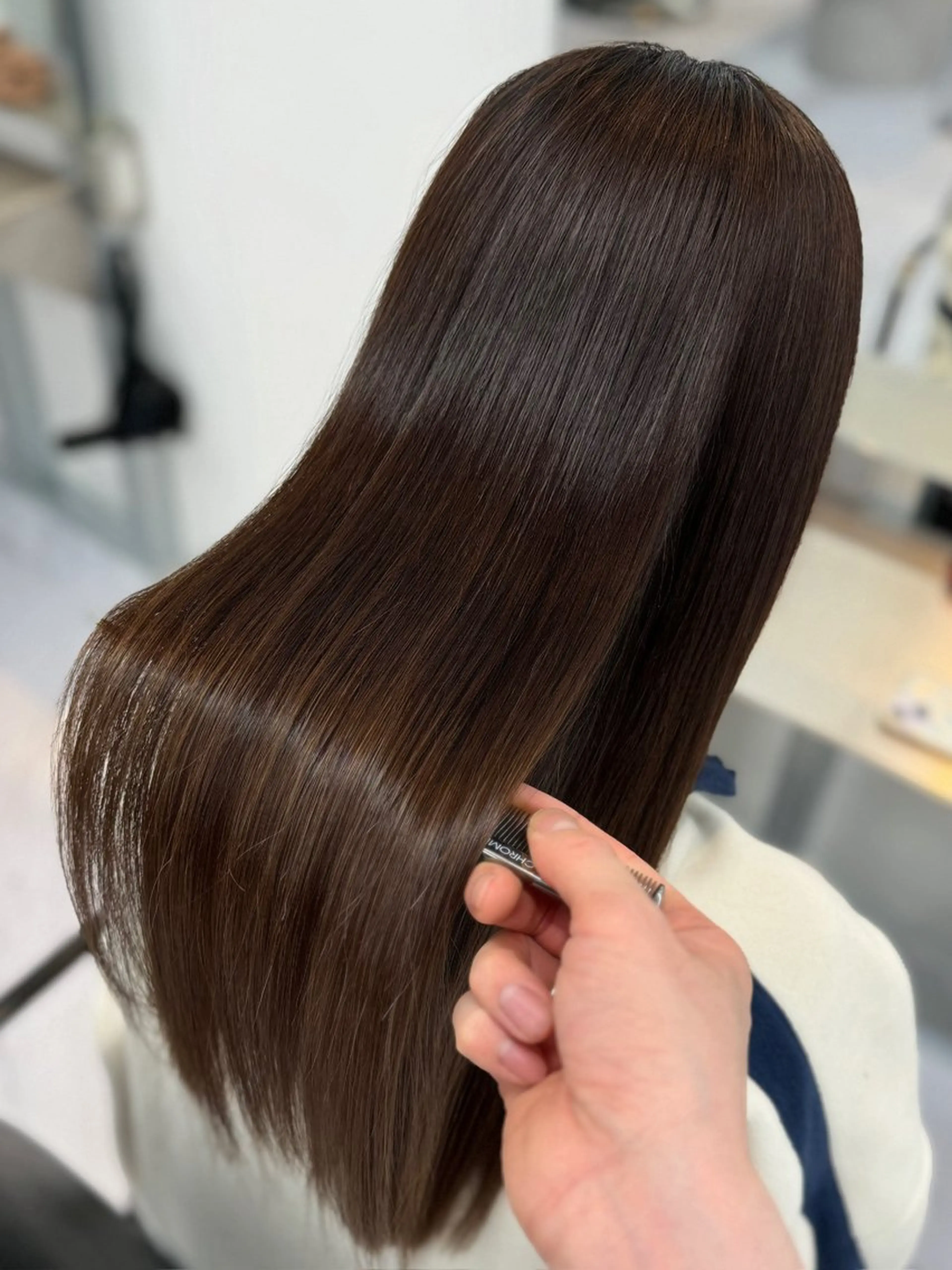 ロング カット 縮毛矯正 トリートメント 野口聖矢/縮毛矯正 髪質改善/ViVIEのヘアスタイル