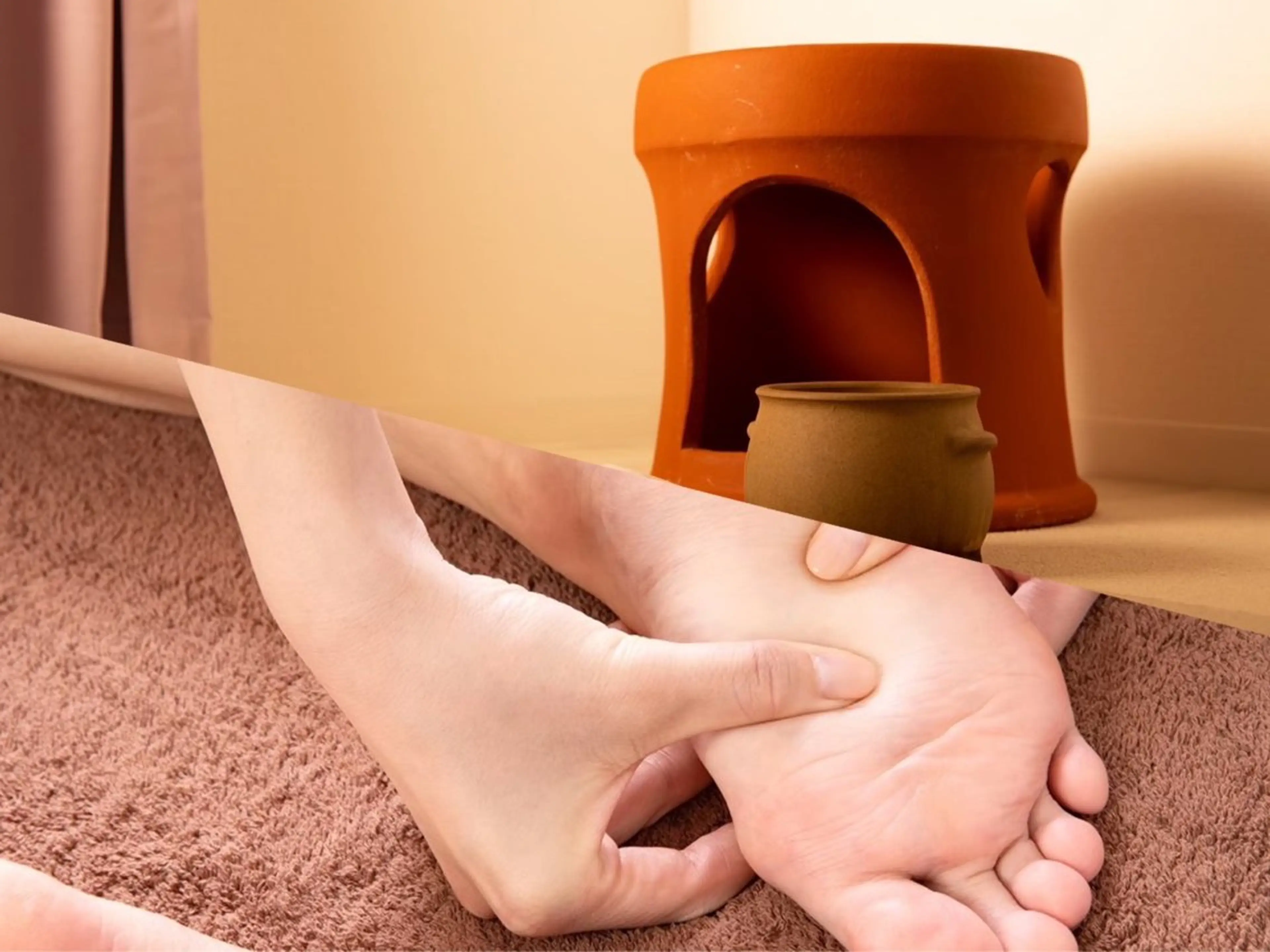 【足つぼ+下半身で温めデトックス】よもぎ蒸し+太もも～足裏(足つぼ)¥11000の写真