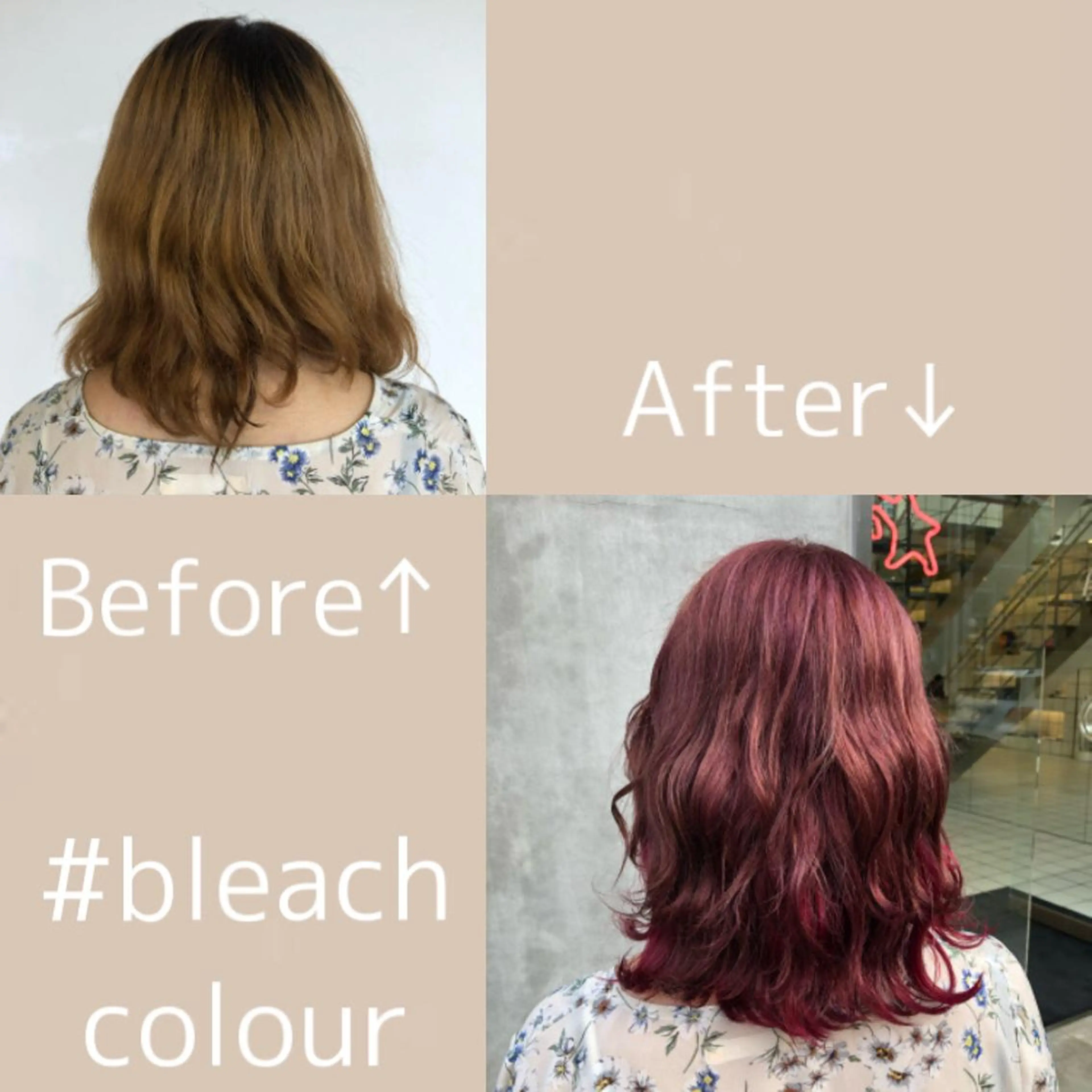 ミディアム カラー ヘアアレンジ ブリーチ インナーカラー ピンクカラー レッドカラー なつき/艶ピンク/ girly hairのヘアスタイル