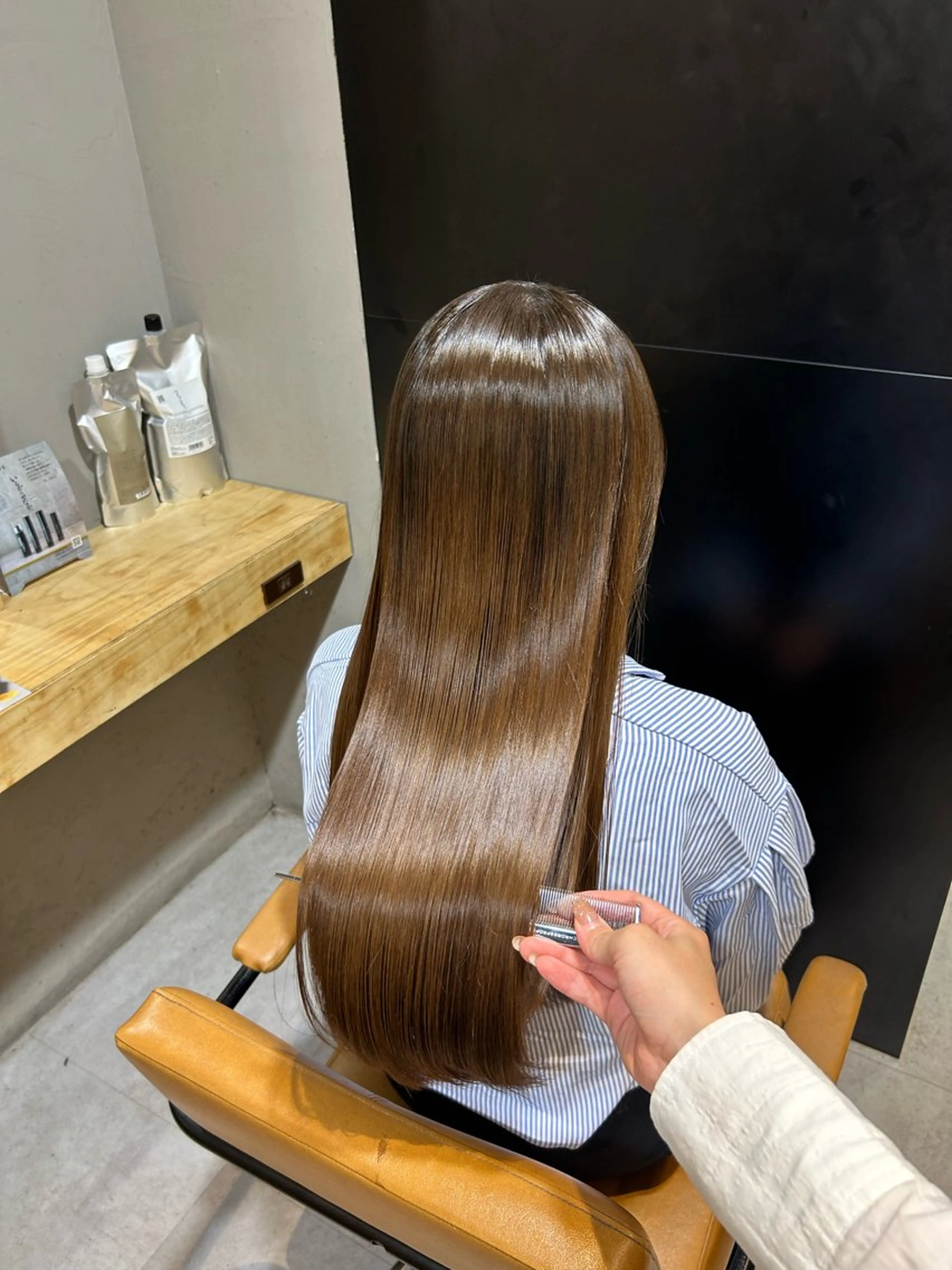 ロング 縮毛矯正 トリートメント ioe元町 yukaのヘアスタイル
