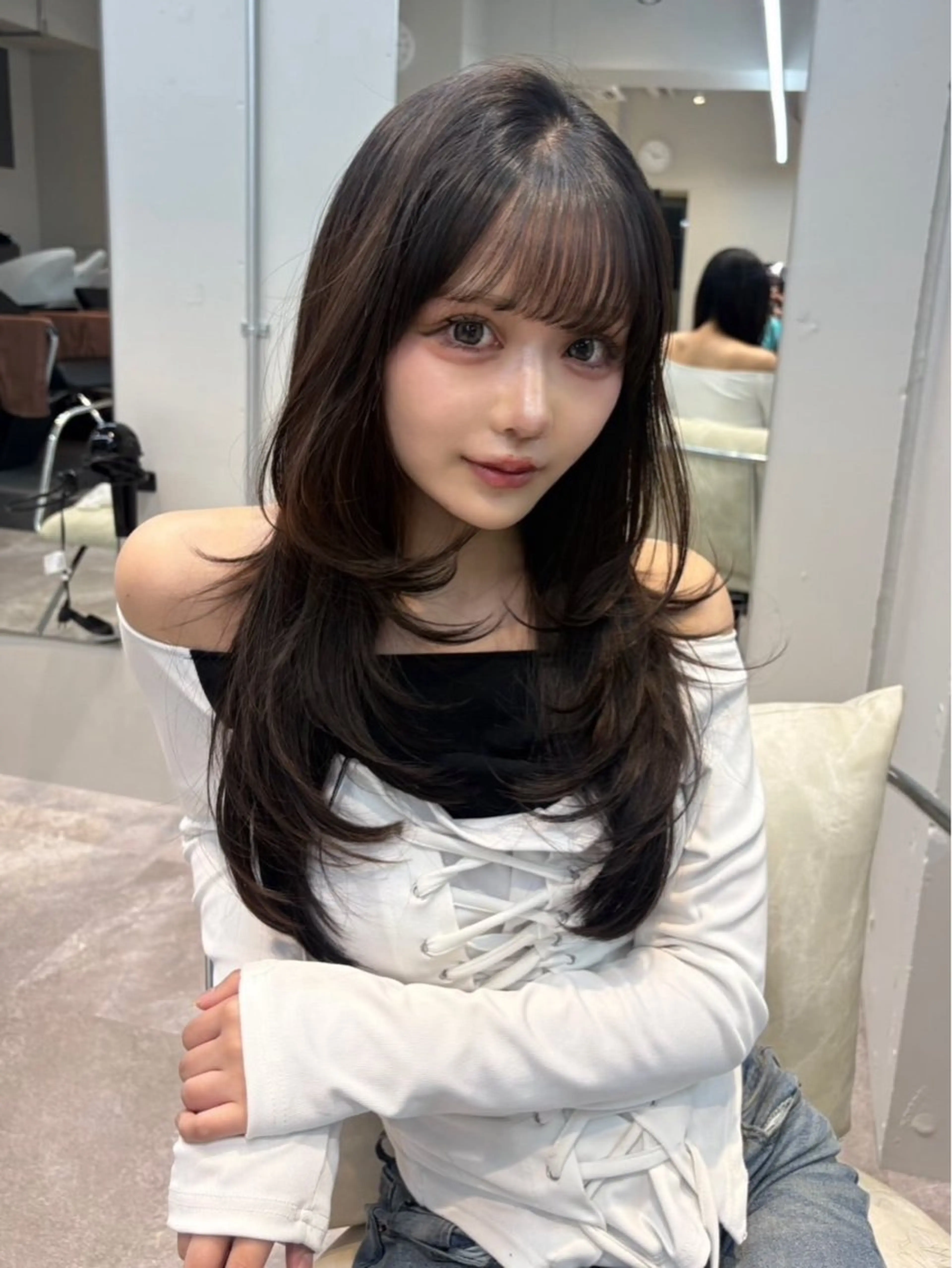カット ヘアカラー トリートメント 韓国ヘア🎀 /♡𝓝𝓸𝓪♡のヘアスタイル