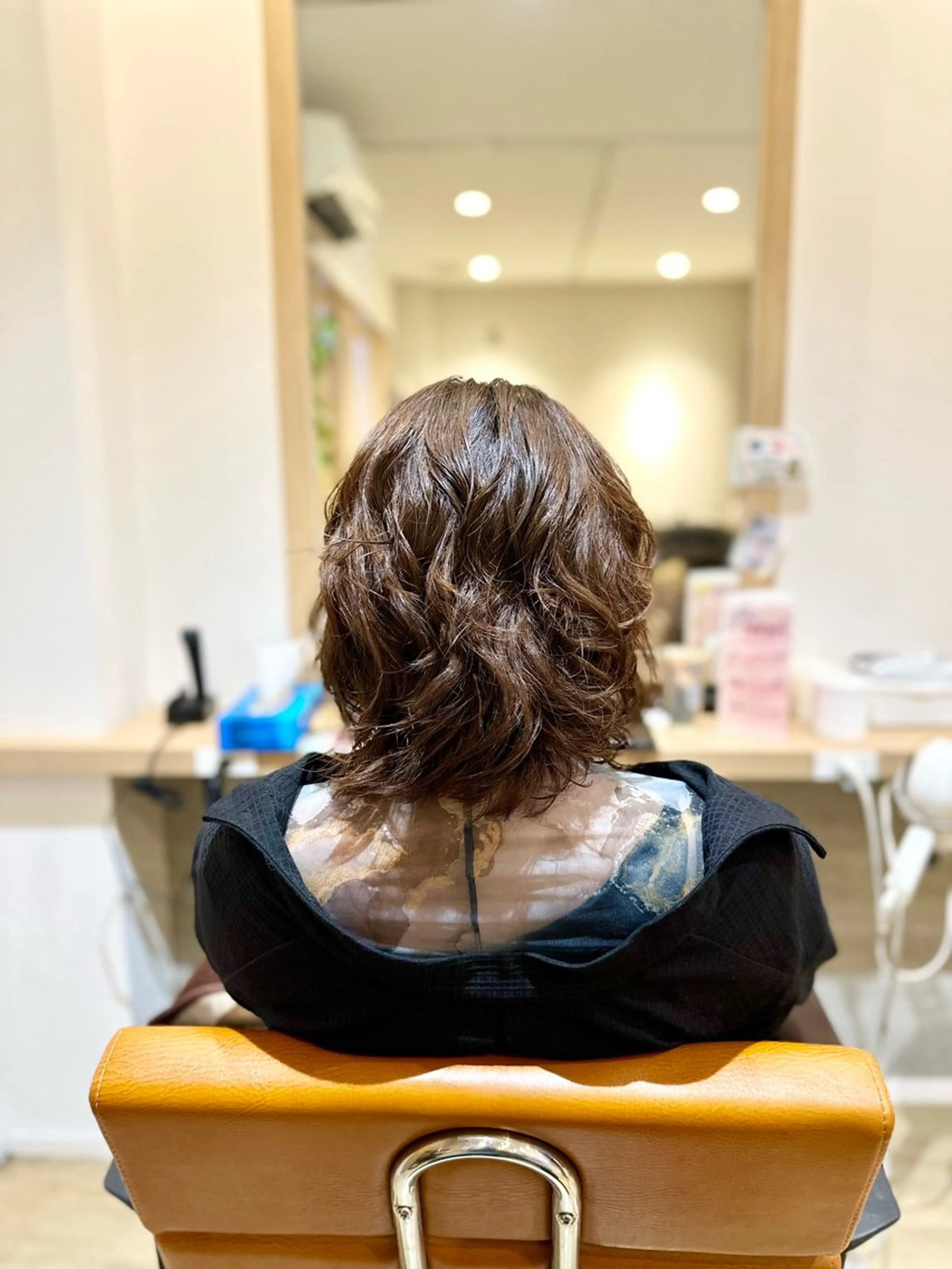 ミディアム ミディアムパーマ ウルフカット カット パーマ hair&spa palm所属・石井 寛司のヘアスタイル