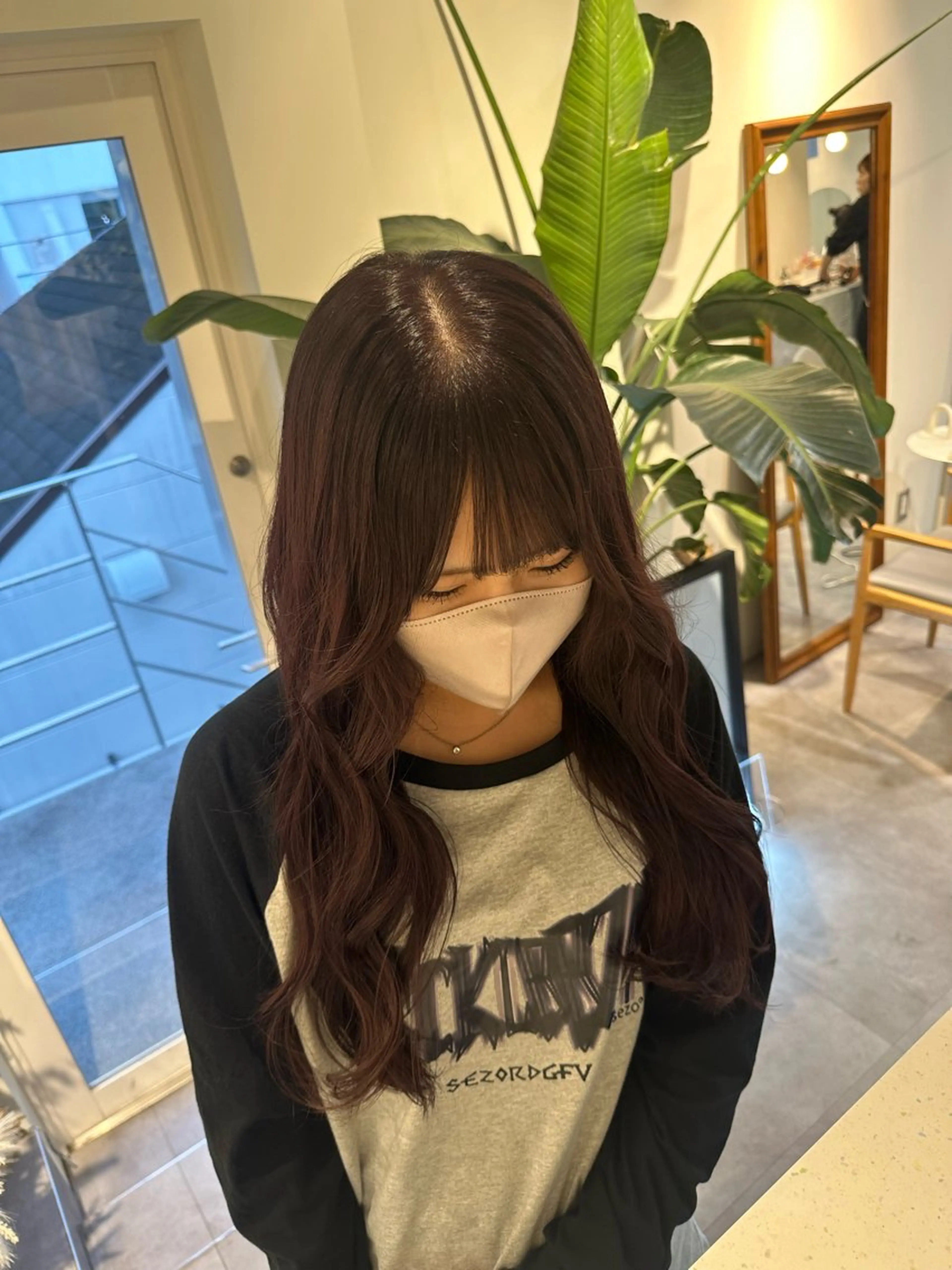 ロング カラー ヘアカラー HANAME 原宿美容室のヘアスタイル