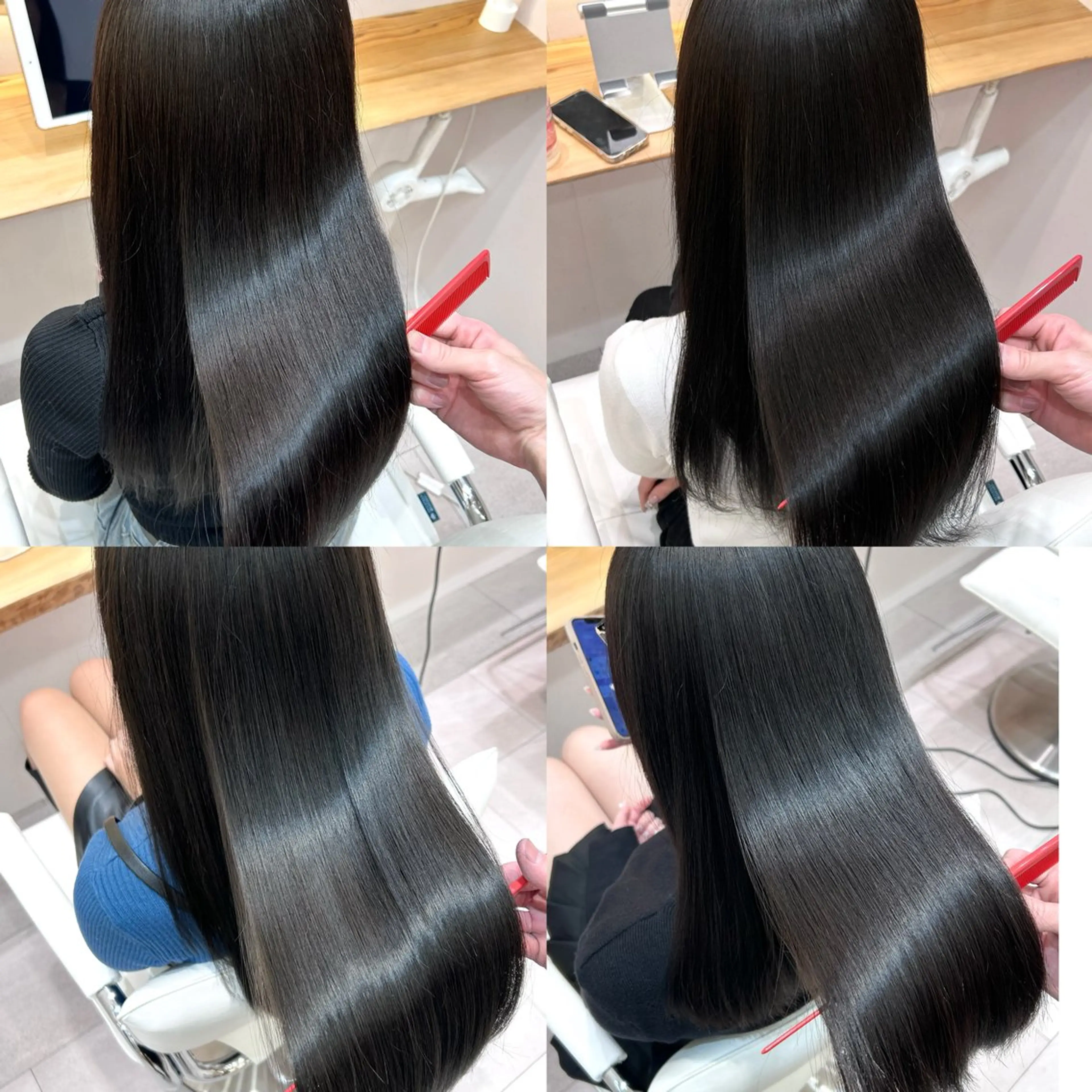 ロング ケアカラー 髪質改善 トリートメント ボブ/レイヤーボブ/ 髪質改善/梶川 夏季のヘアスタイル