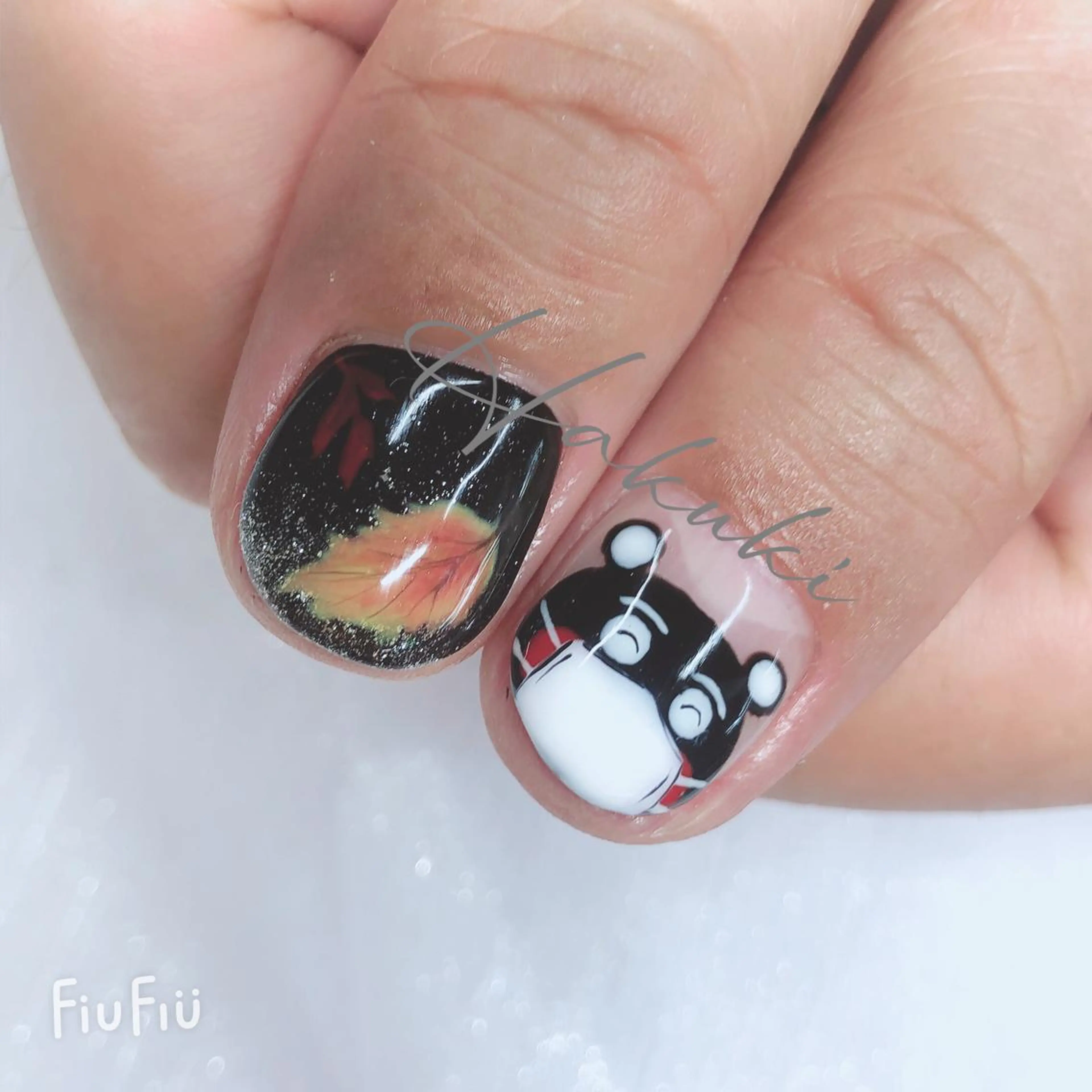 ネイル ハンドネイル ハンドケア ハク キのネイルデザイン