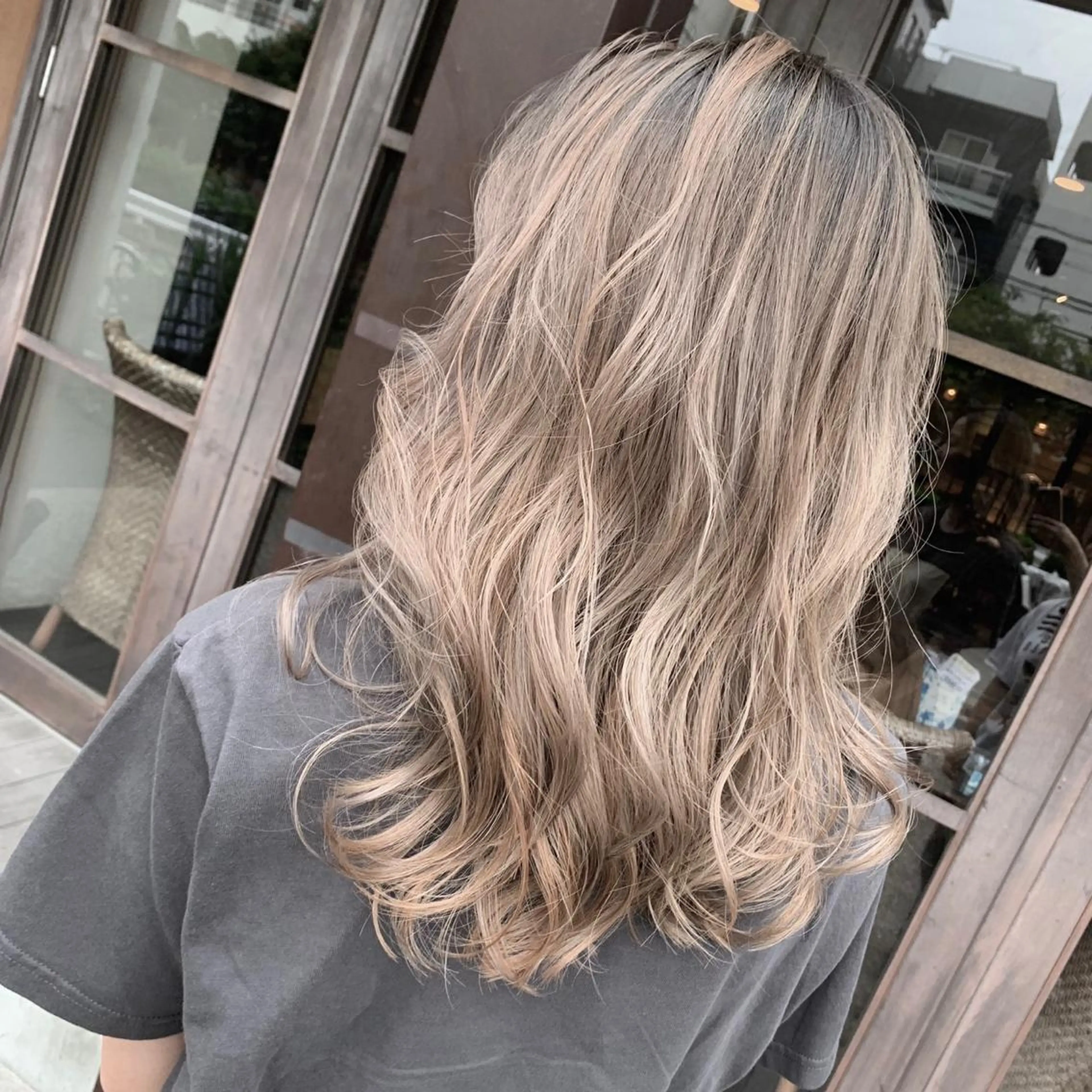 ミディアム カラー 髪質改善/縮毛矯正 心斎橋/池本有宏のヘアスタイル