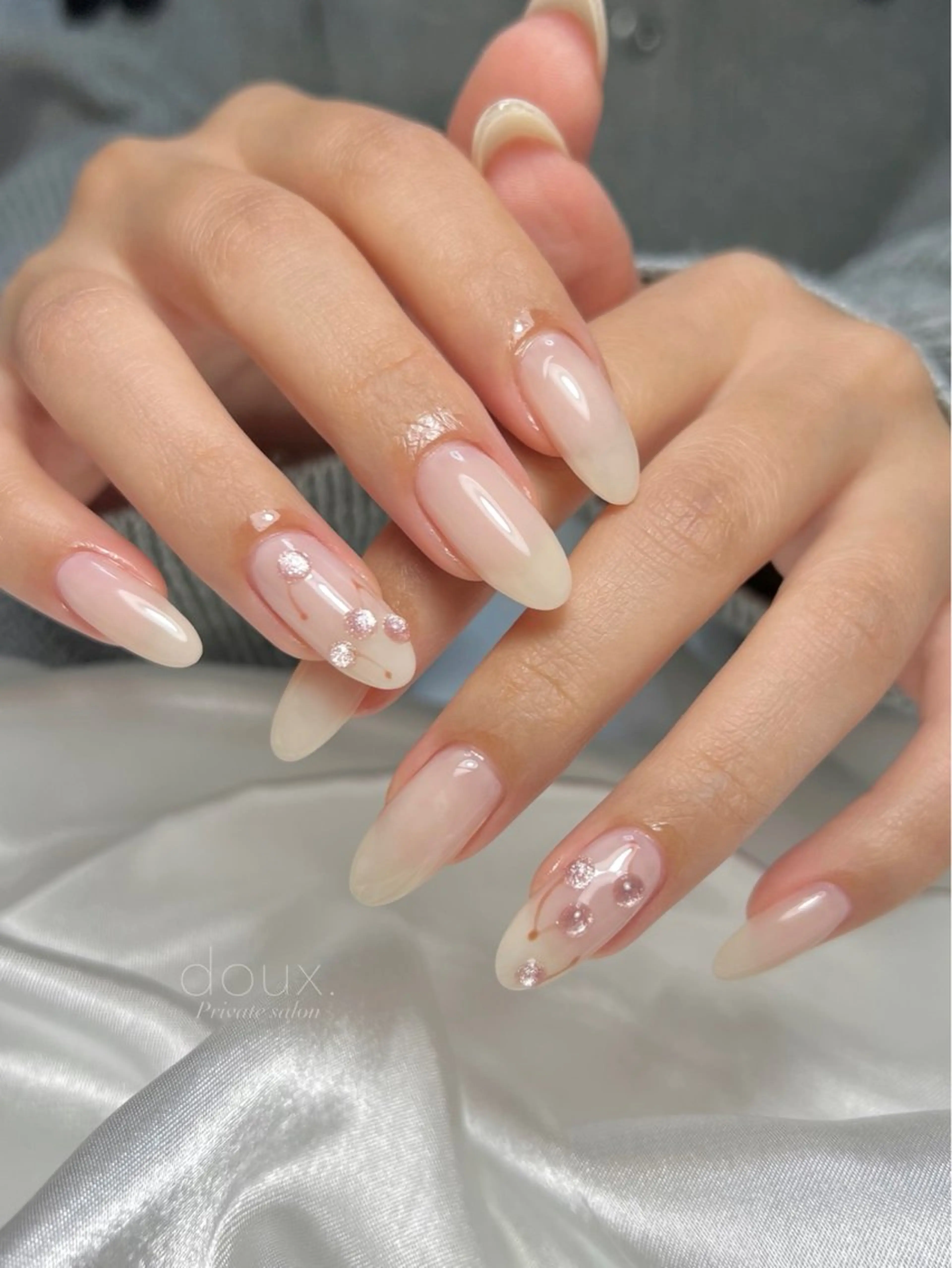ネイル 韓国ネイル マグネットネイル 夏ネイル ハンドネイル doux. nailのネイルデザイン