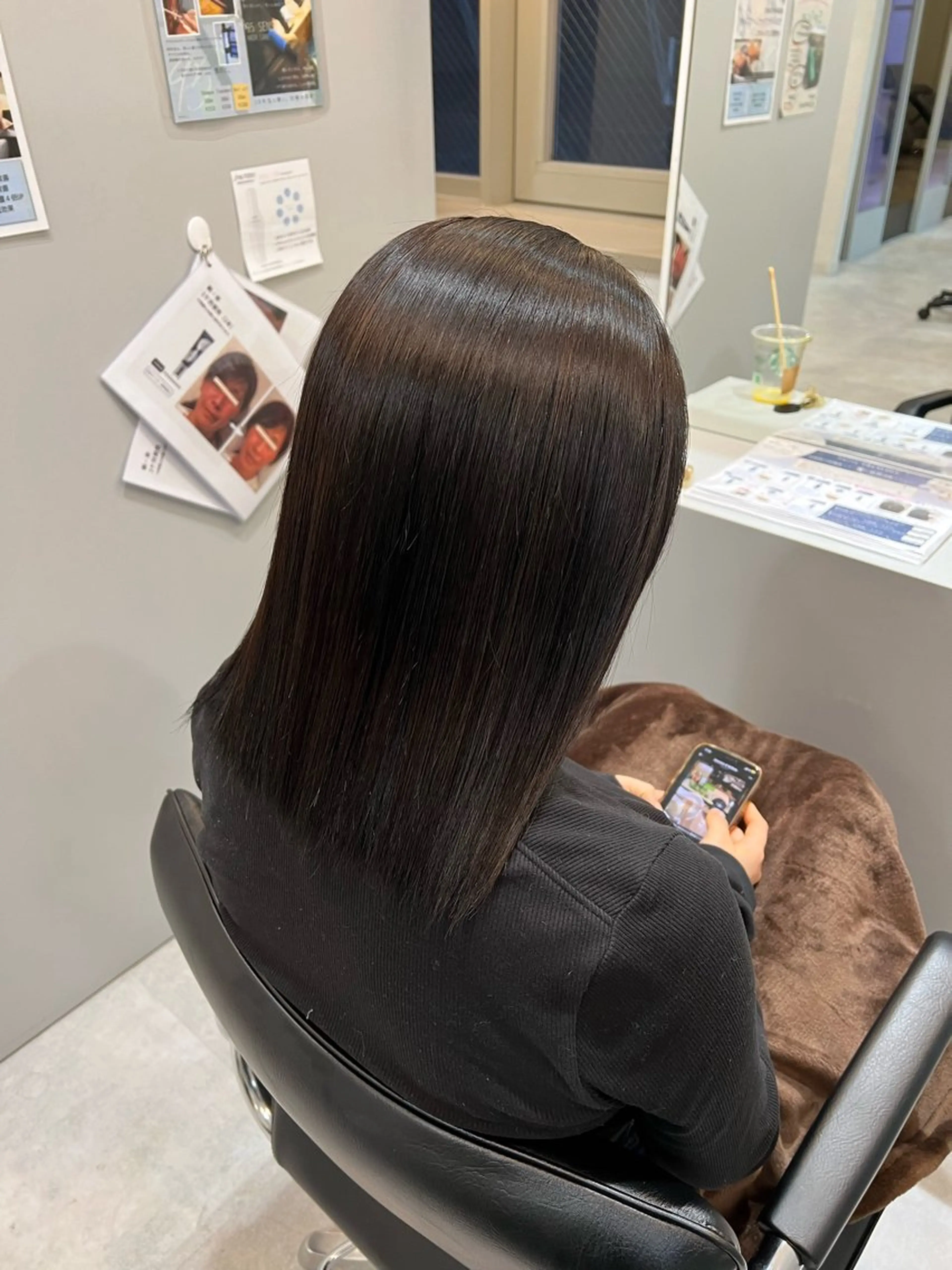 セミロング セミロングパーマ 髪質改善 縮毛矯正 Naru┆川西能勢口 ┆髪質改善のヘアスタイル