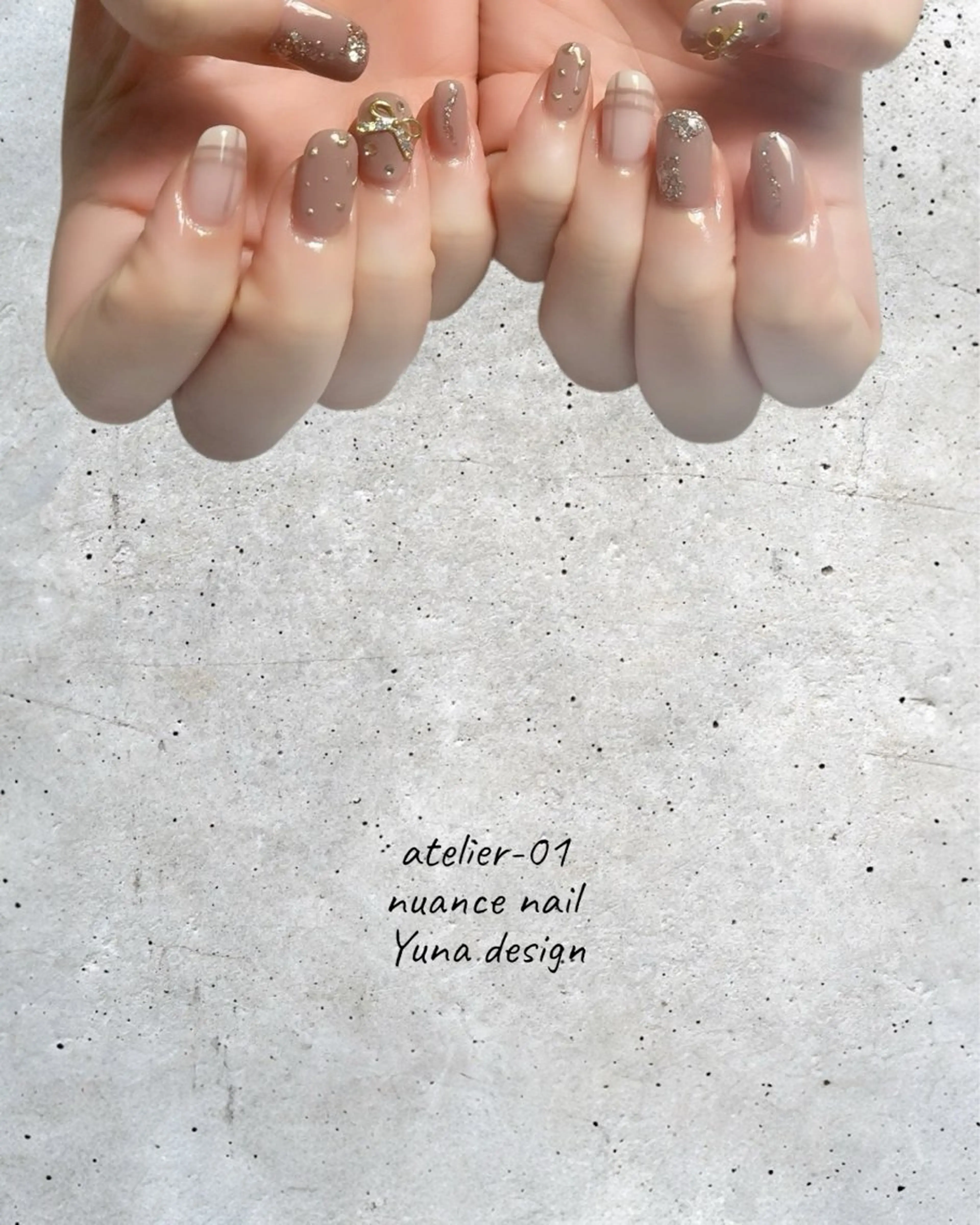 ネイル アートネイル 冬ネイル ハンドネイル 🩵atelier- 01 優奈🩵のネイルデザイン