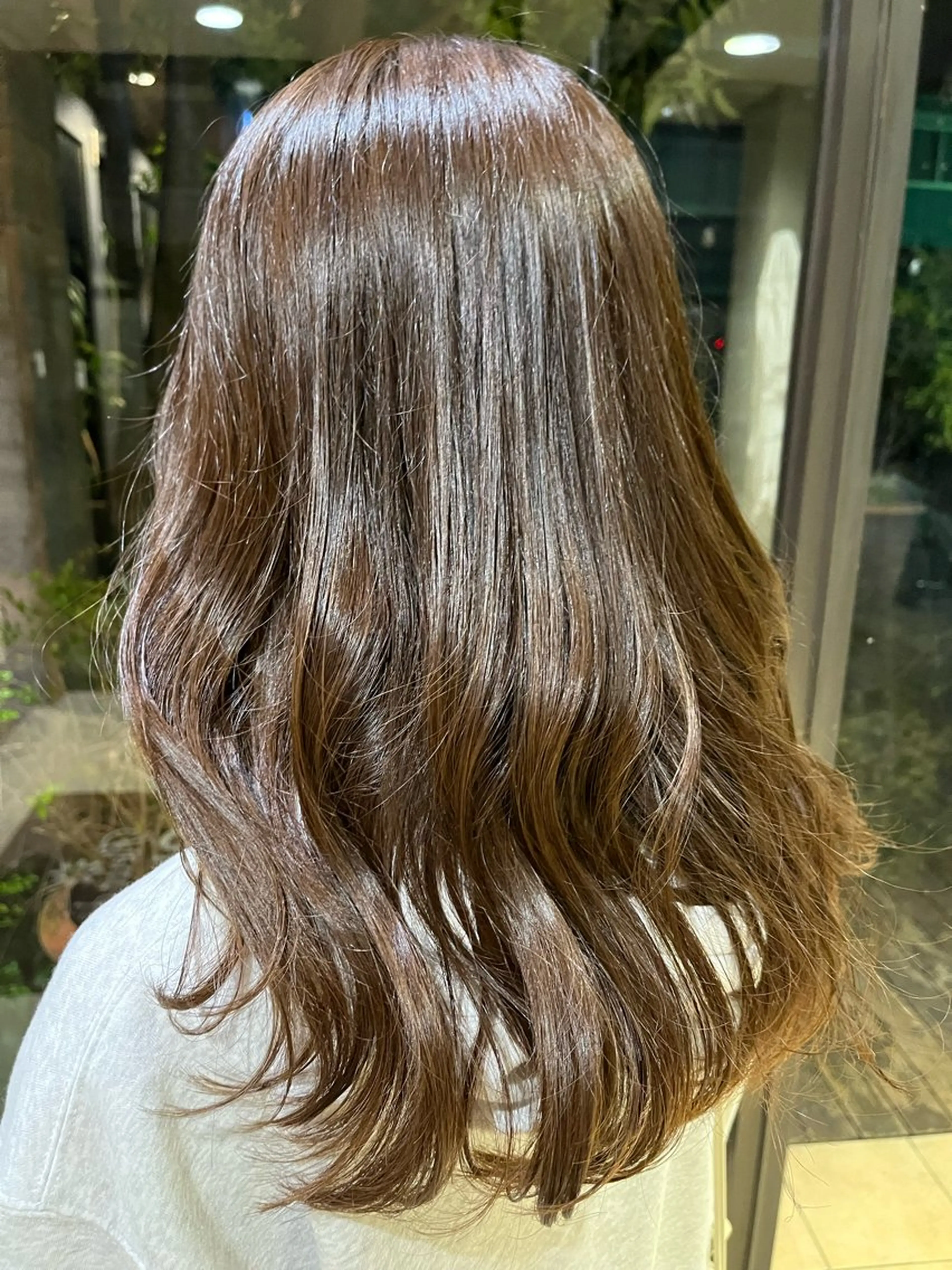 セミロング 赤み消しカラー 🩵かりんのヘアスタイル