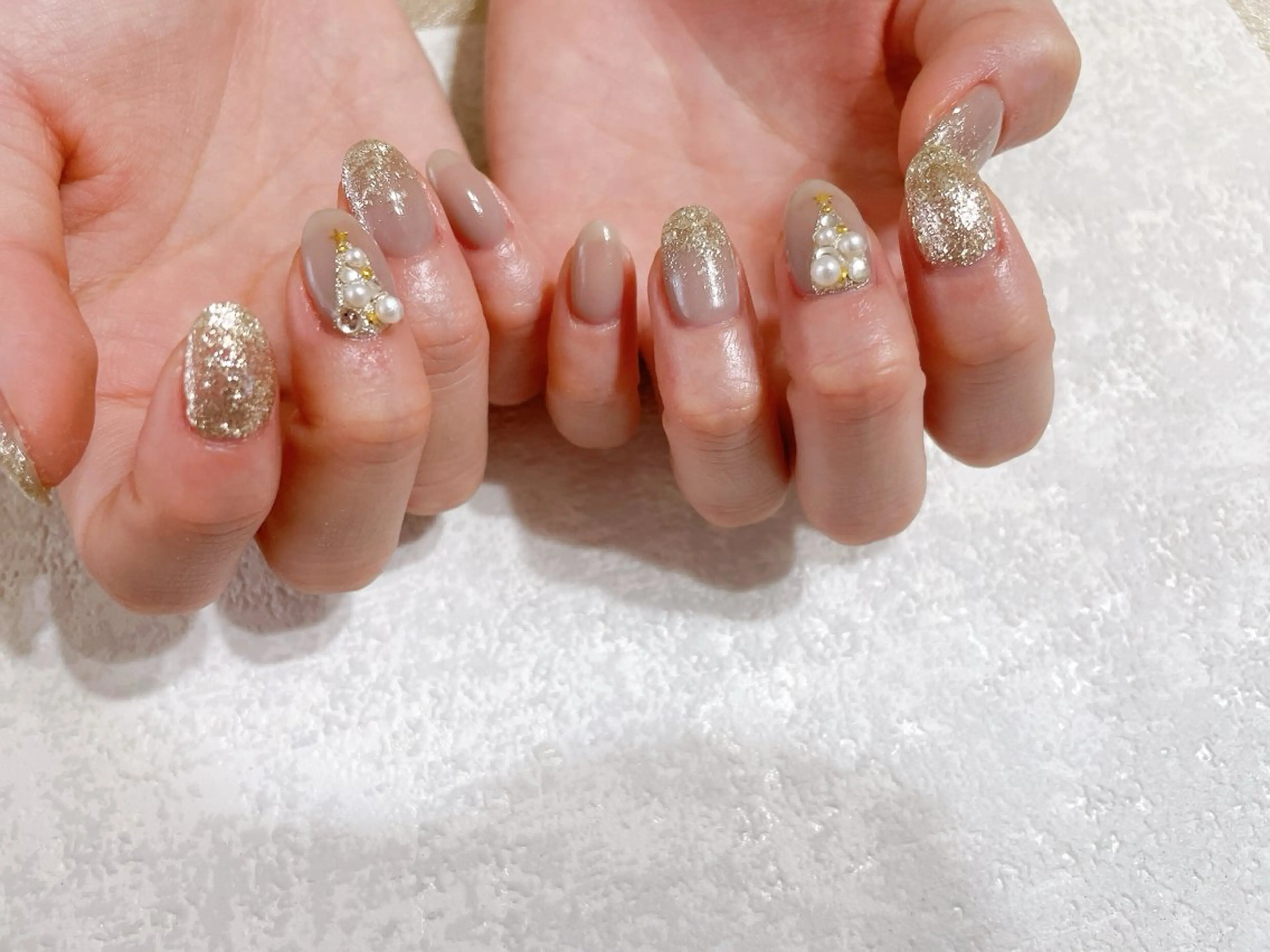 ネイル ジェルネイル 韓国ネイル パラジェル 冬ネイル クリスマス kikinail 溝の口のネイルデザイン