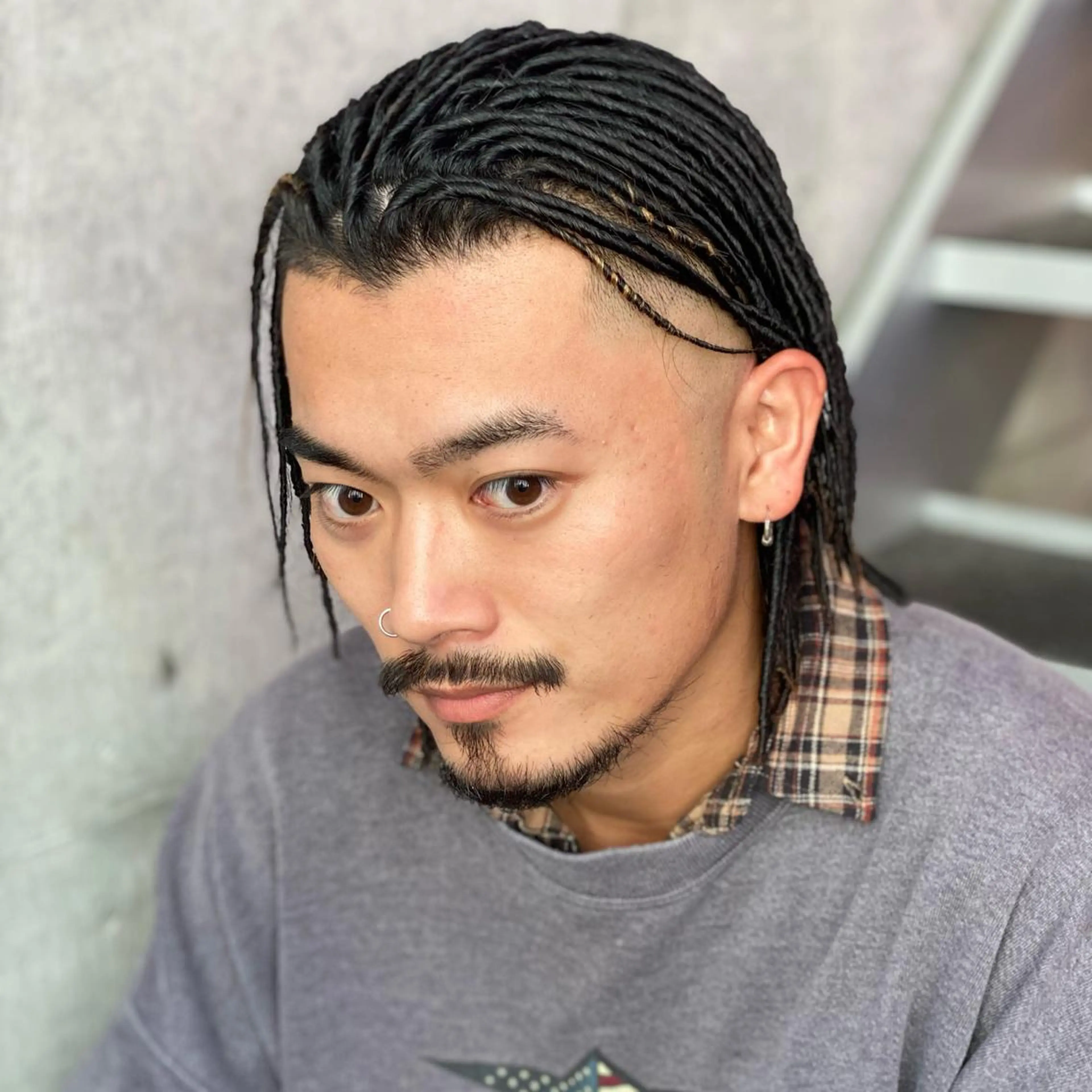 ミディアム カラー パーマ ヘアアレンジ メンズ キッズ ネイル マツエク・マツパ 中元 淳のヘアスタイル