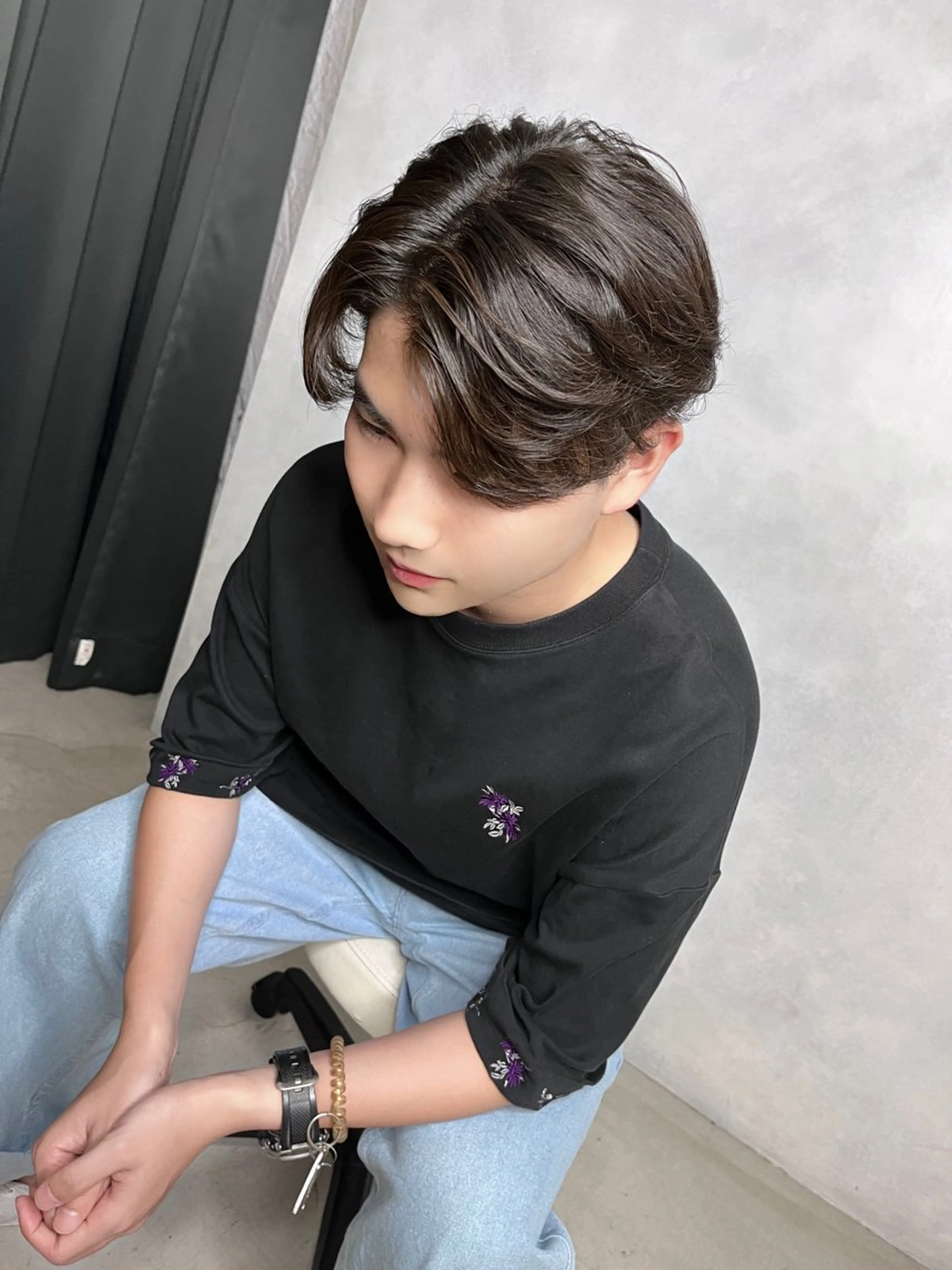 パーマ メンズ カット パーマ 大阪韓国メンズ特化 LUNAのヘアスタイル