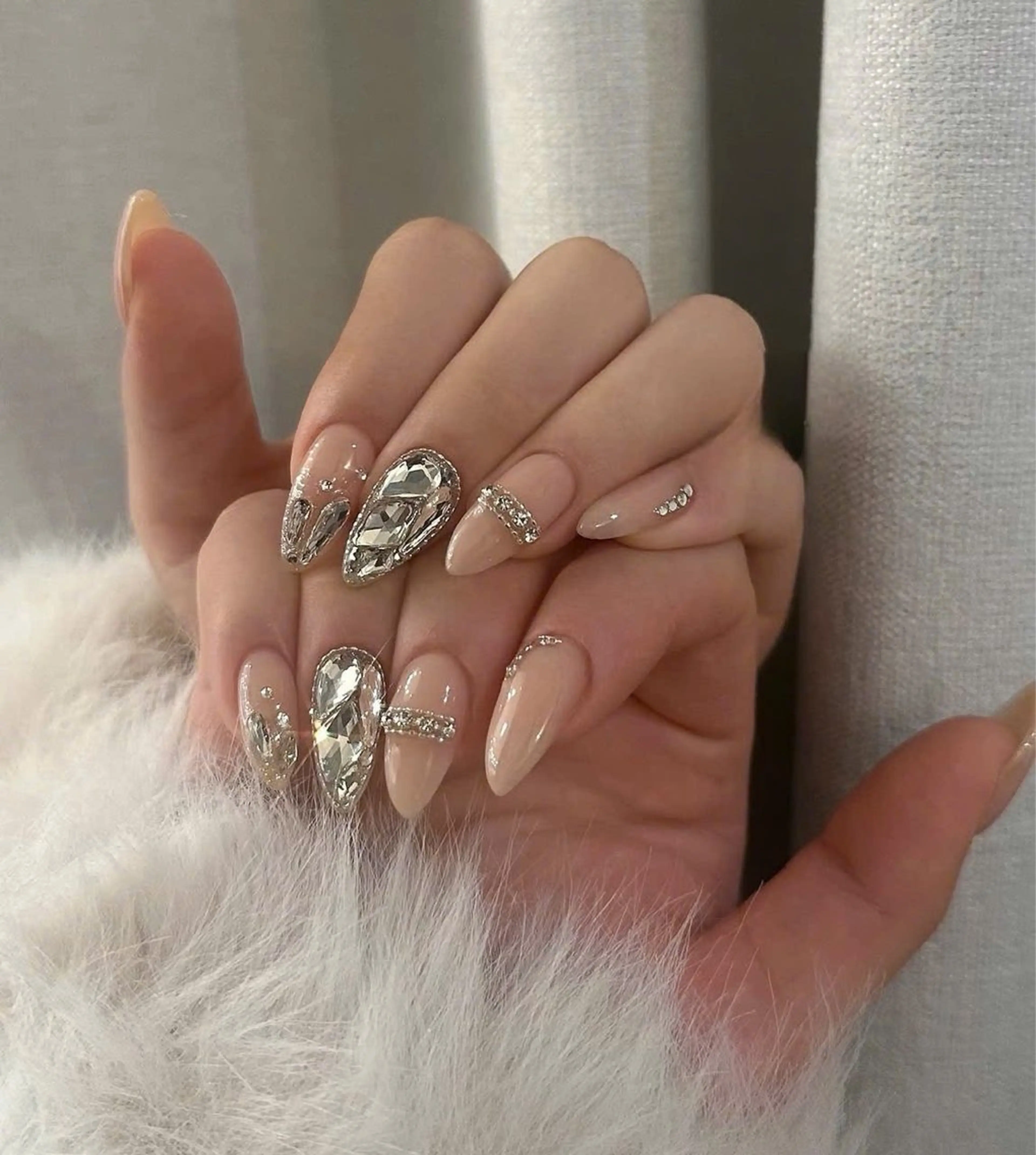 ネイル フレンチネイル キラキラネイル ミラーネイル シンプルネイル 春ネイル rina nailのネイルデザイン