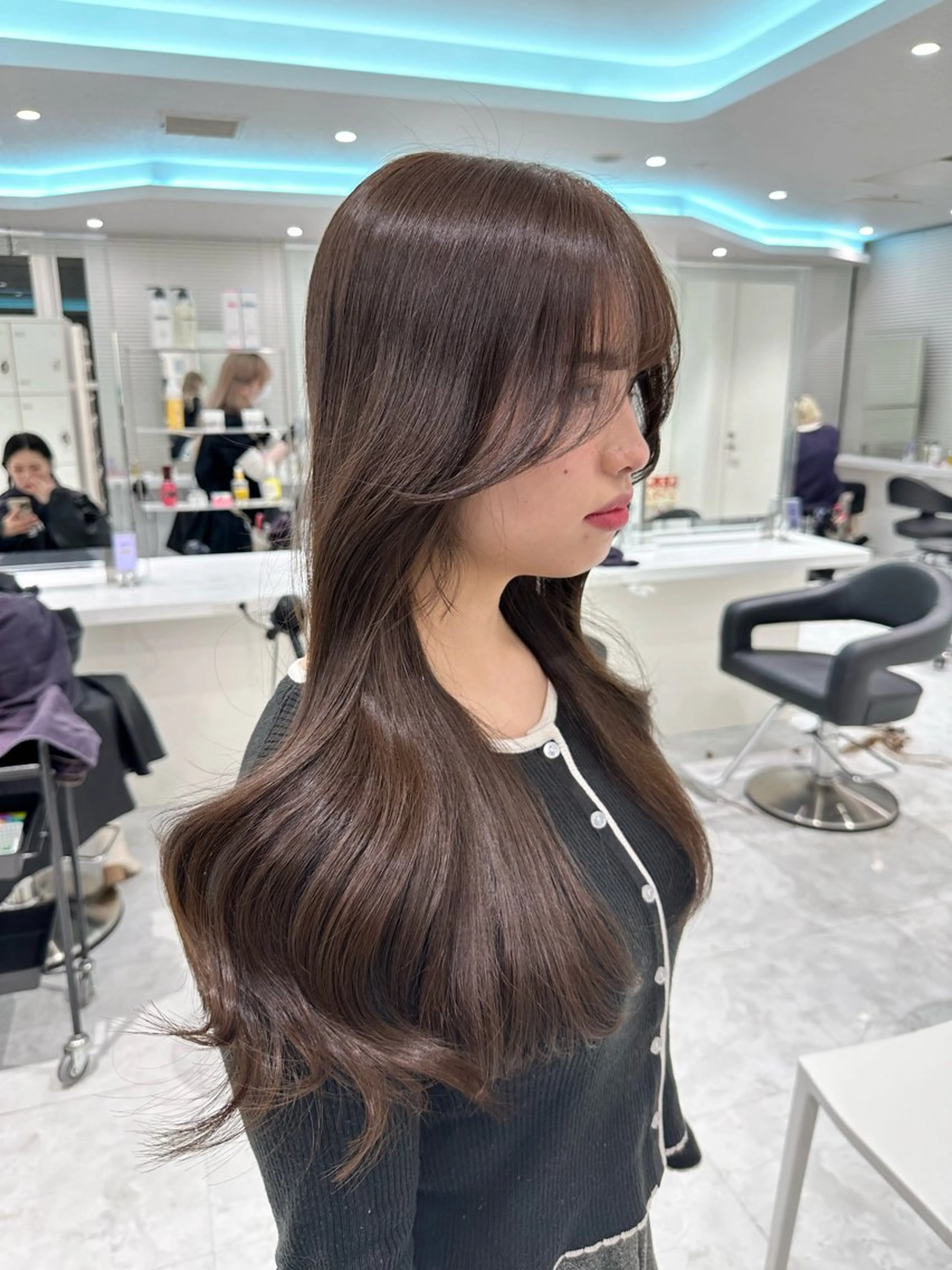 セミロング カラー ヘアカラー トリートメント ♡上品韓国髪♡ブラ ウン/SAYATOのヘアスタイル