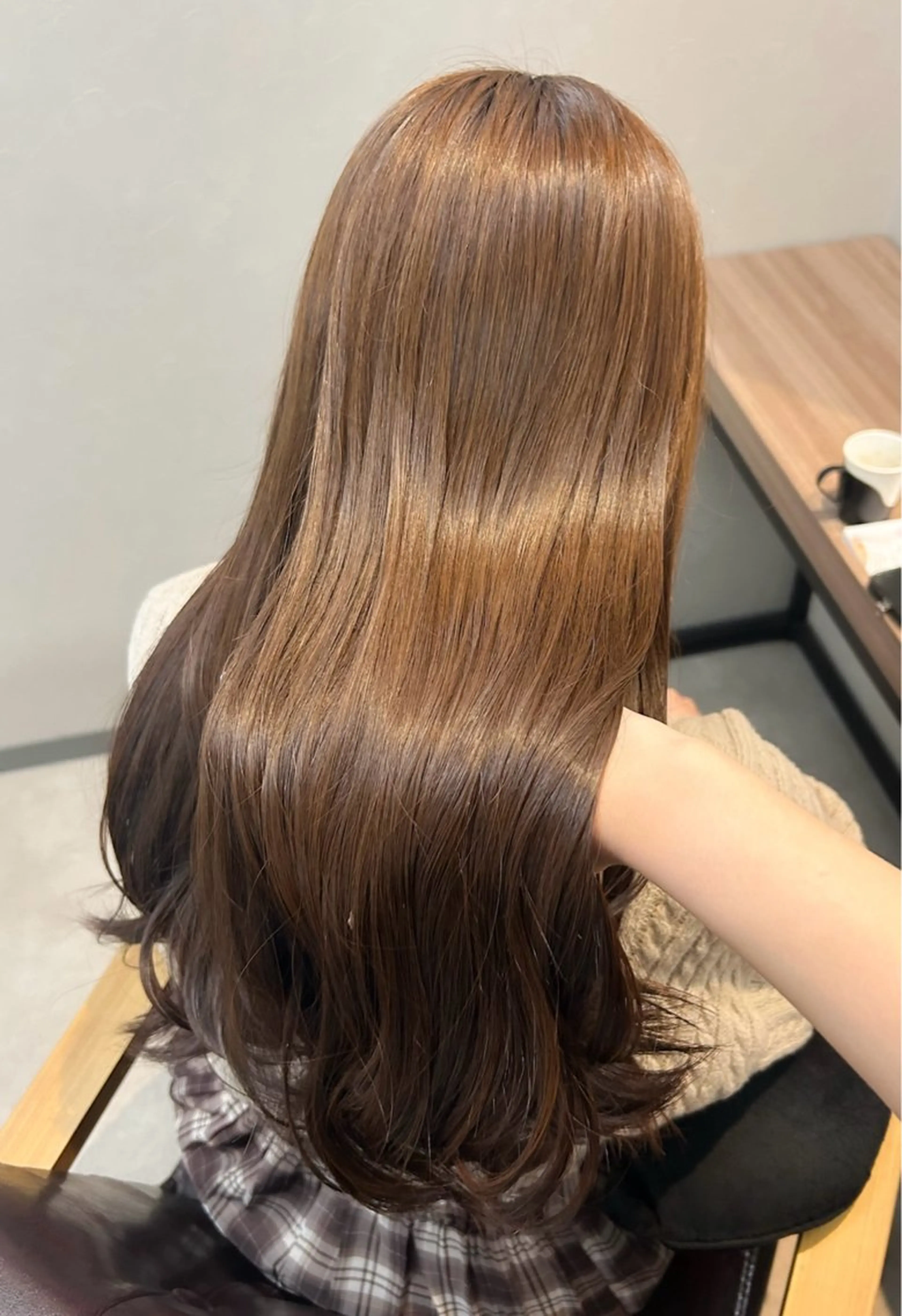 ロング カラー ブラウンカラー カット ヘアカラー ハイトーン透明感/レ イヤー/ririkaのヘアスタイル