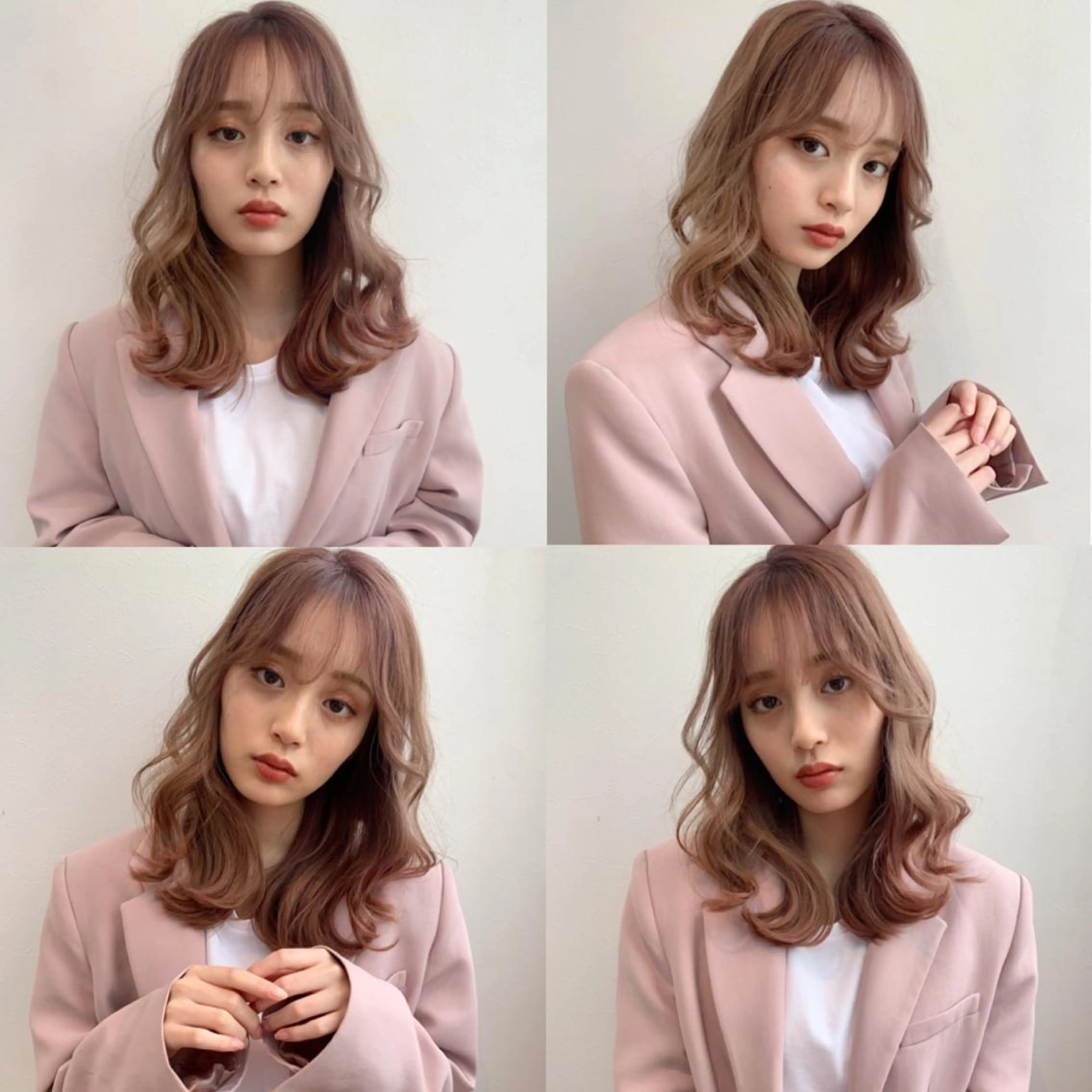 ミディアム カラー カット ヘアカラー トリートメント 透明感/オリーブ/ グレージュ/YUKAのヘアスタイル