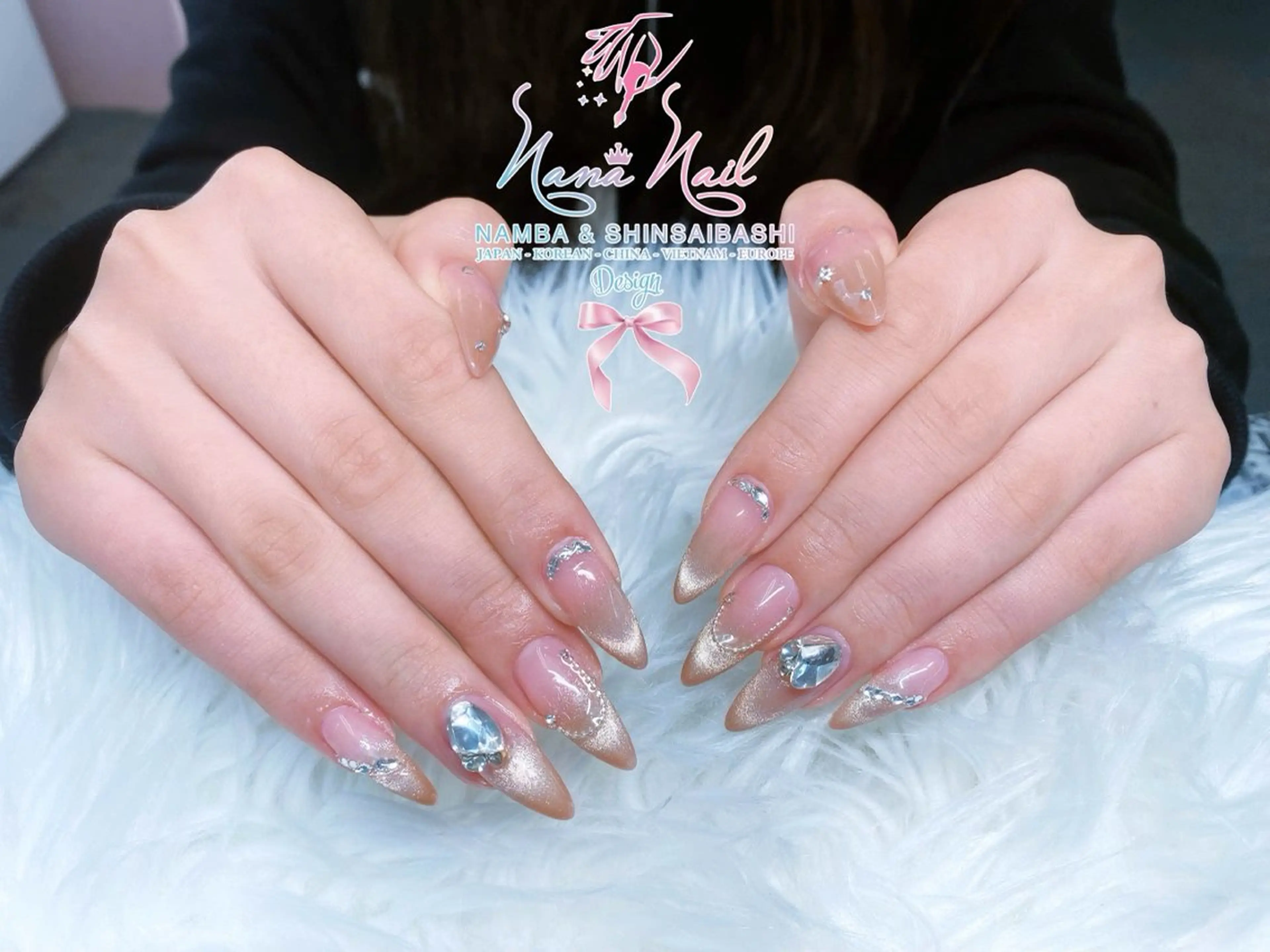 ネイル チークネイル 桜ネイル フラッシュネイル フットネイル ジェルネイル ハンドネイル 79LINA NAIL 心斎橋店所属・リナネイル アメ村心斎橋店のネイルデザイン