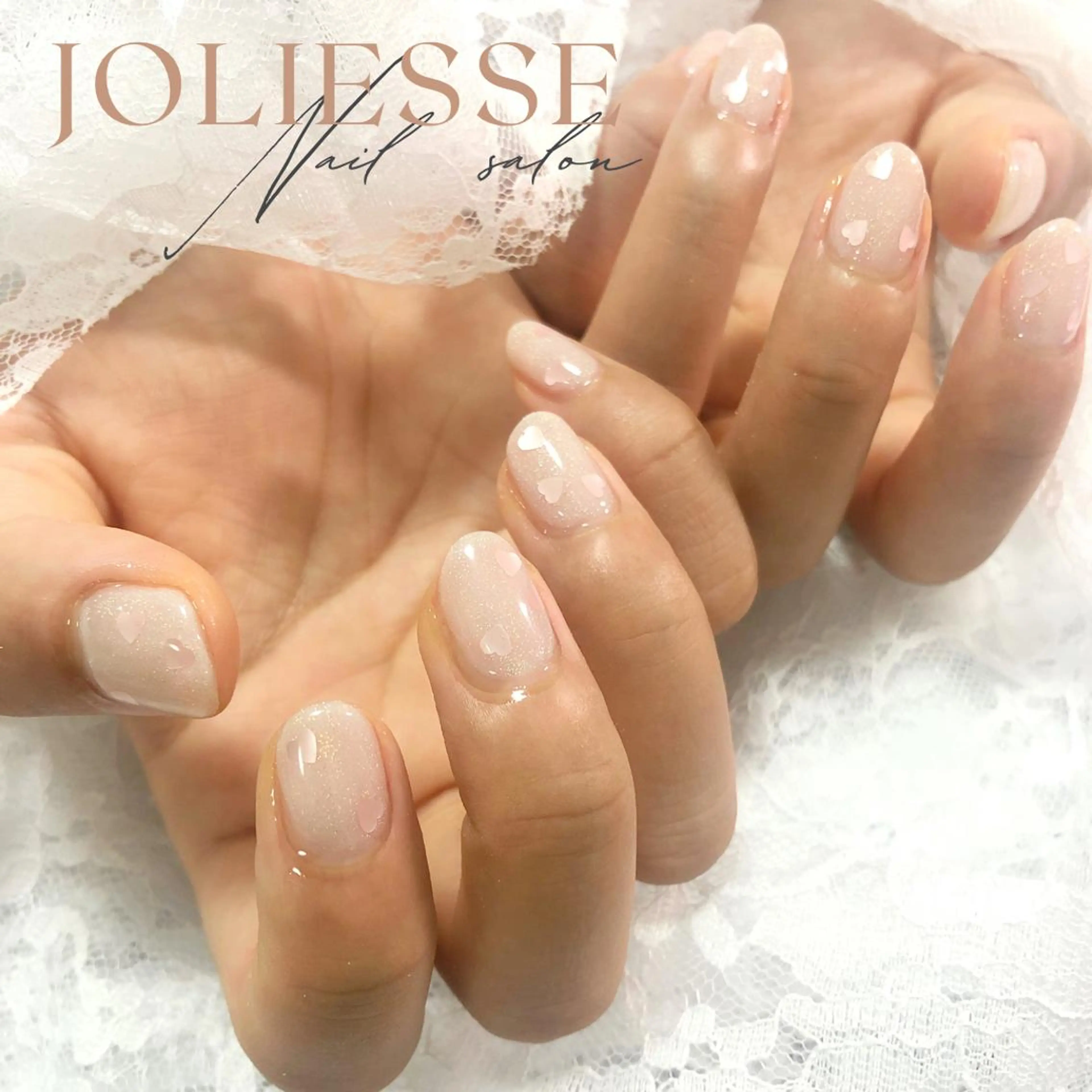 ネイル ハート ラメ(グリッター) ハンドネイル JOLIESSE Ayumiのネイルデザイン
